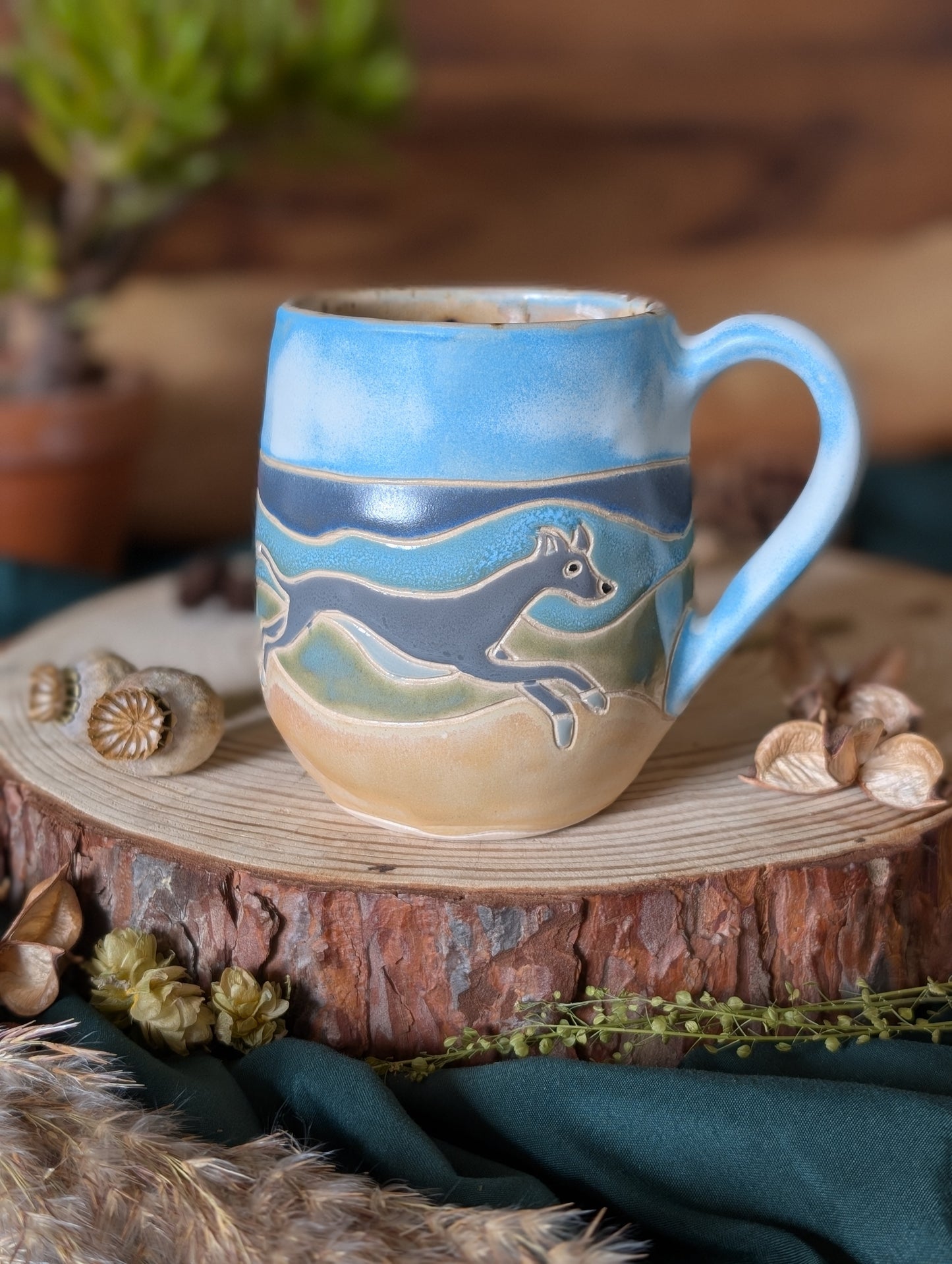 Running Greyhound Mug