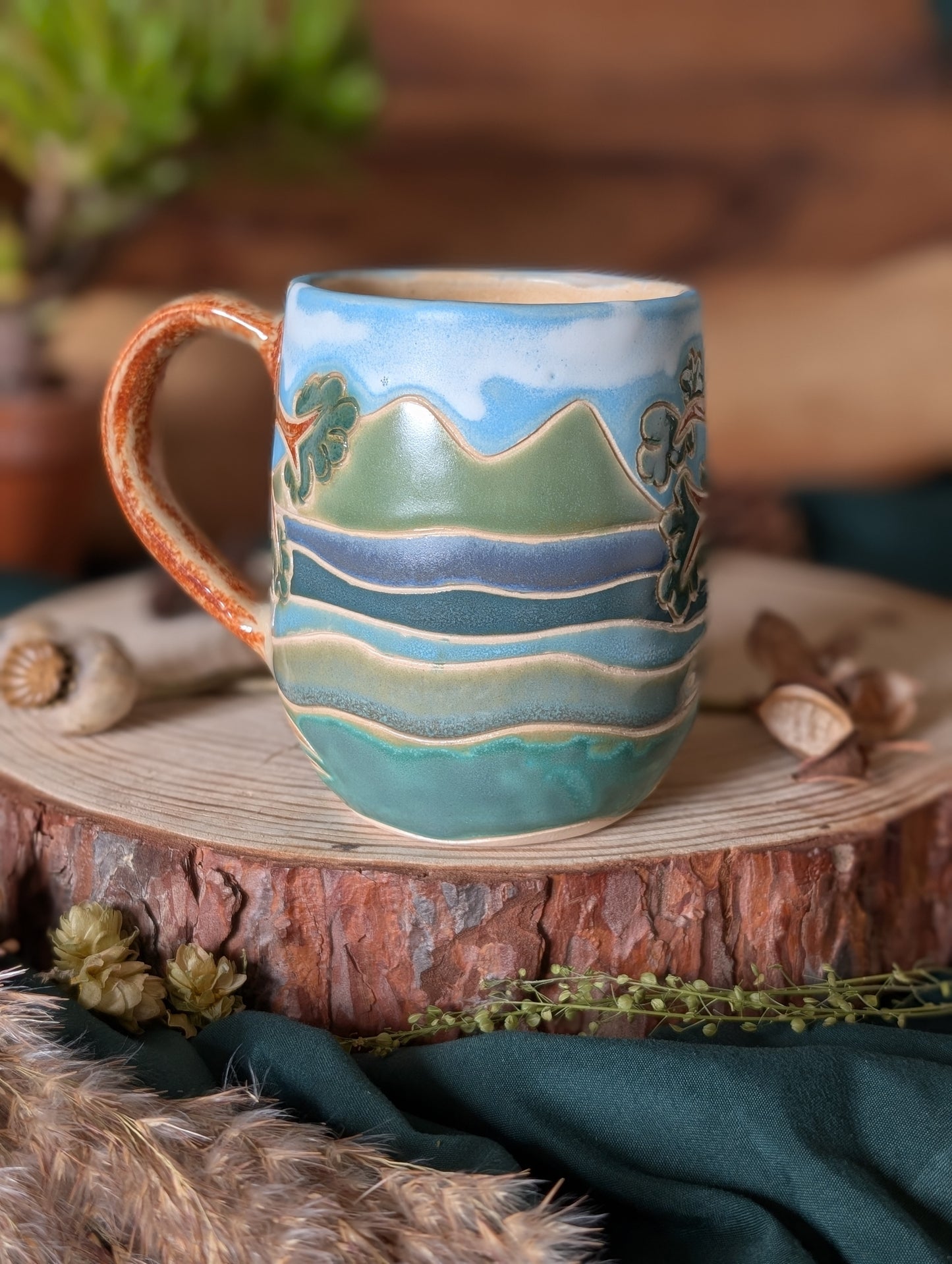 German Shepherd and a Lake Mug