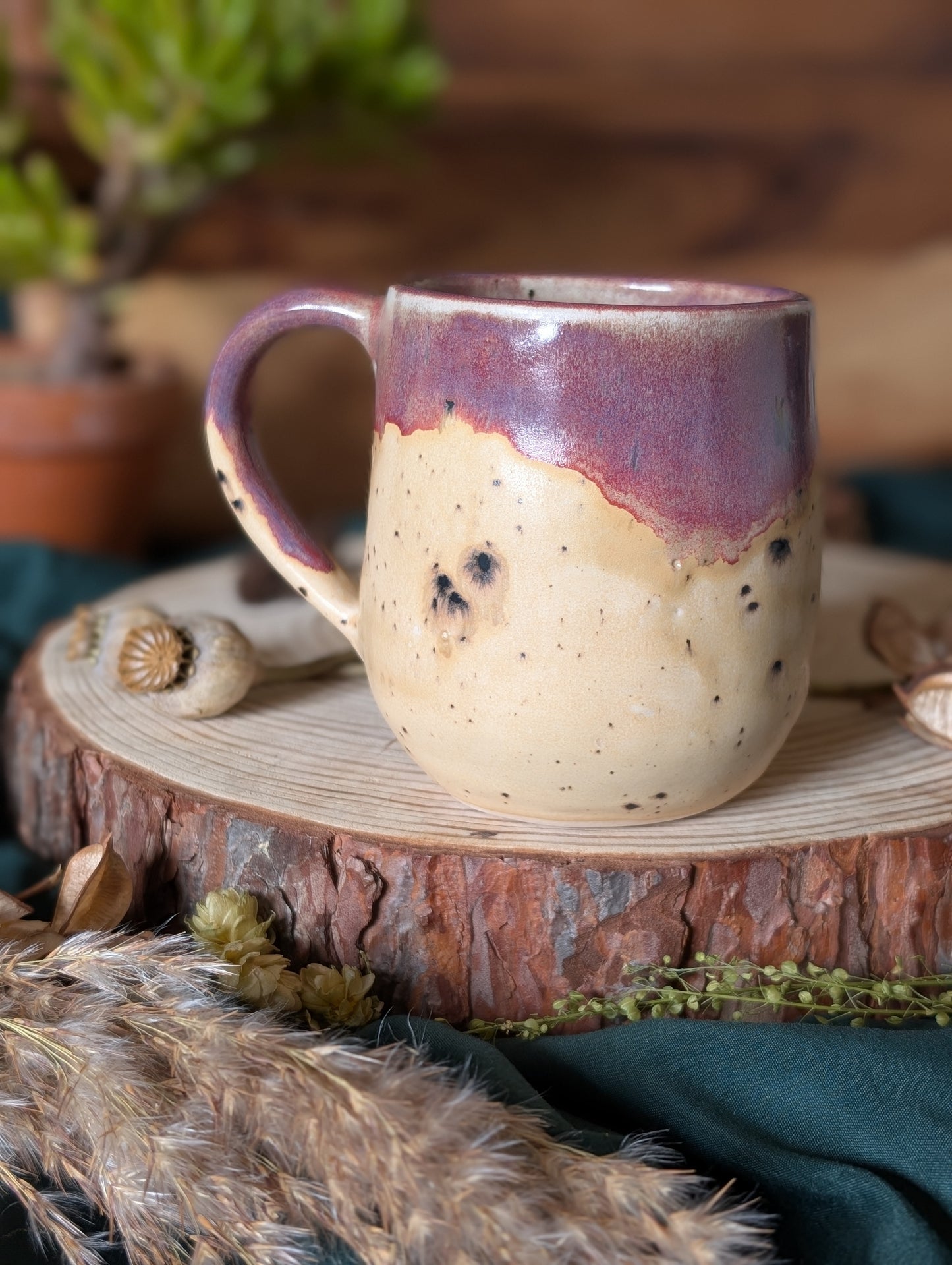 Highland Cow Mug with Drippy Glaze