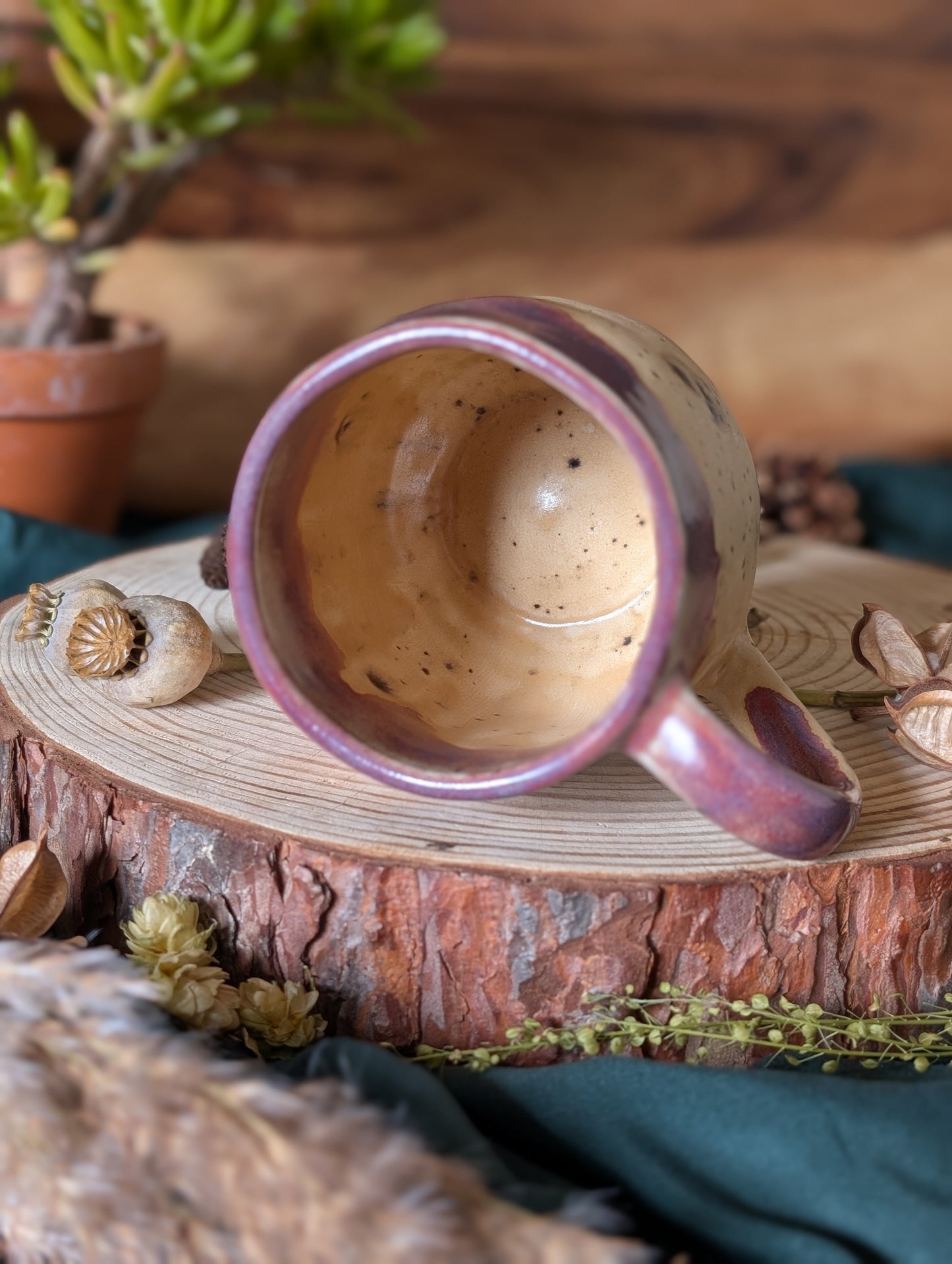 Highland Cow Mug with Drippy Glaze