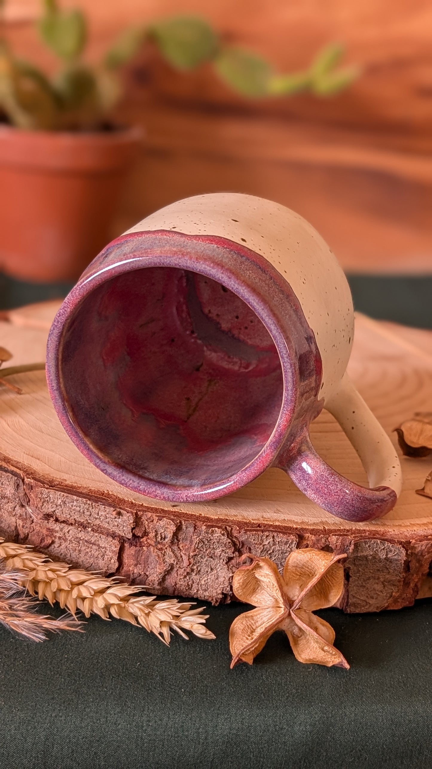 Corgi Speckled Mug with Drippy Glaze 1