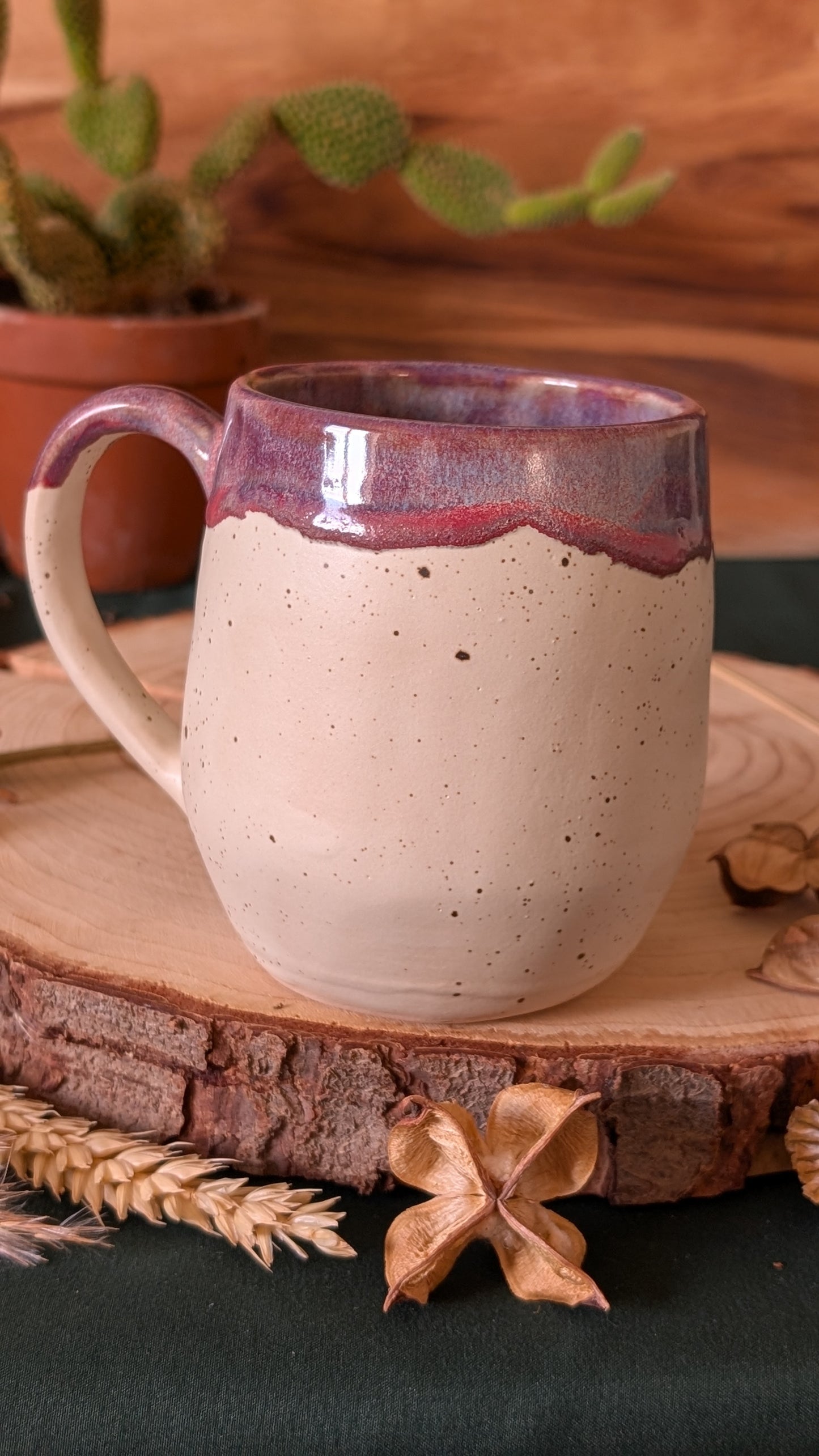 Corgi Speckled Mug with Drippy Glaze 1
