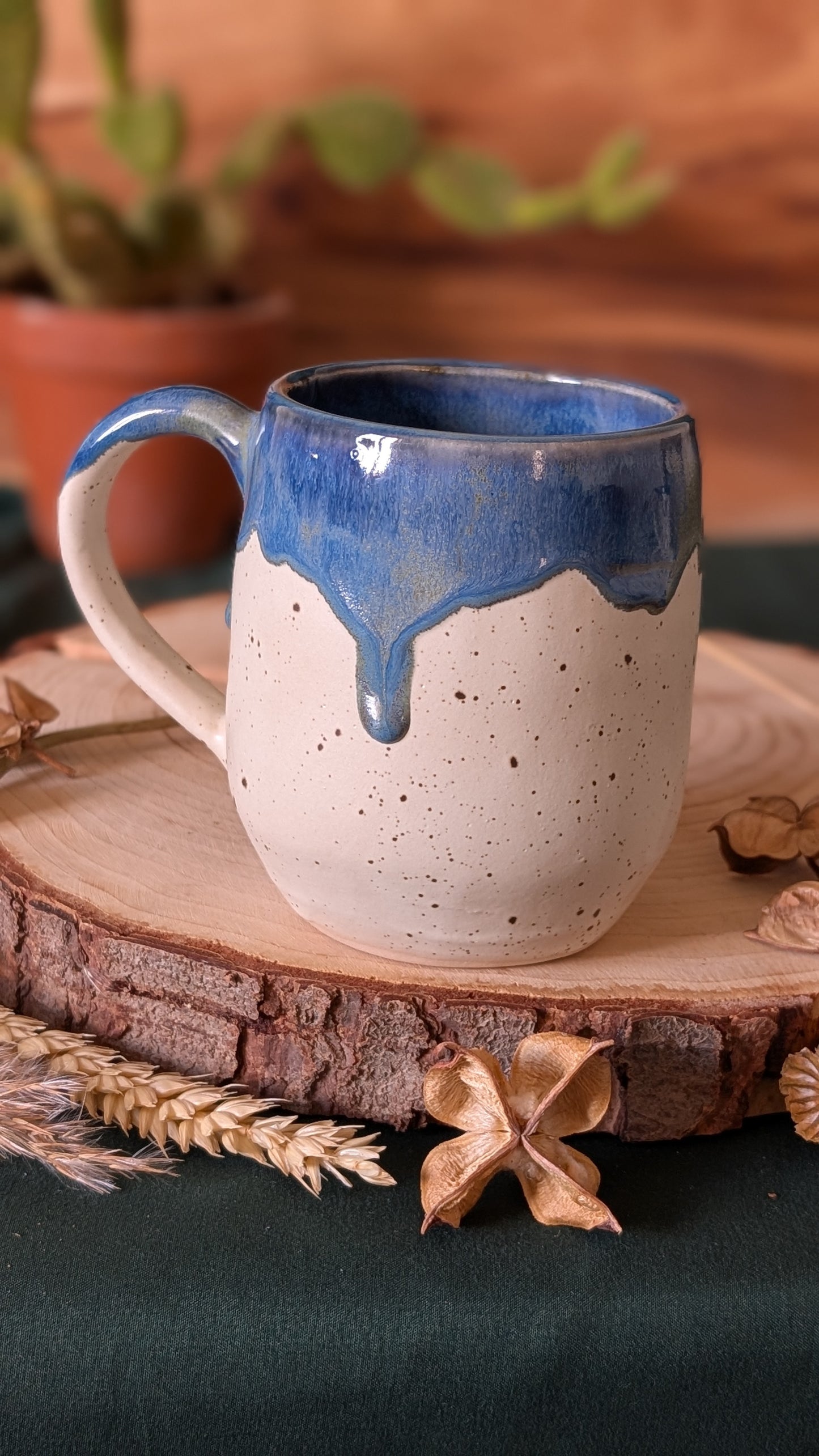 Corgi Speckled Mug with Drippy Glaze 3