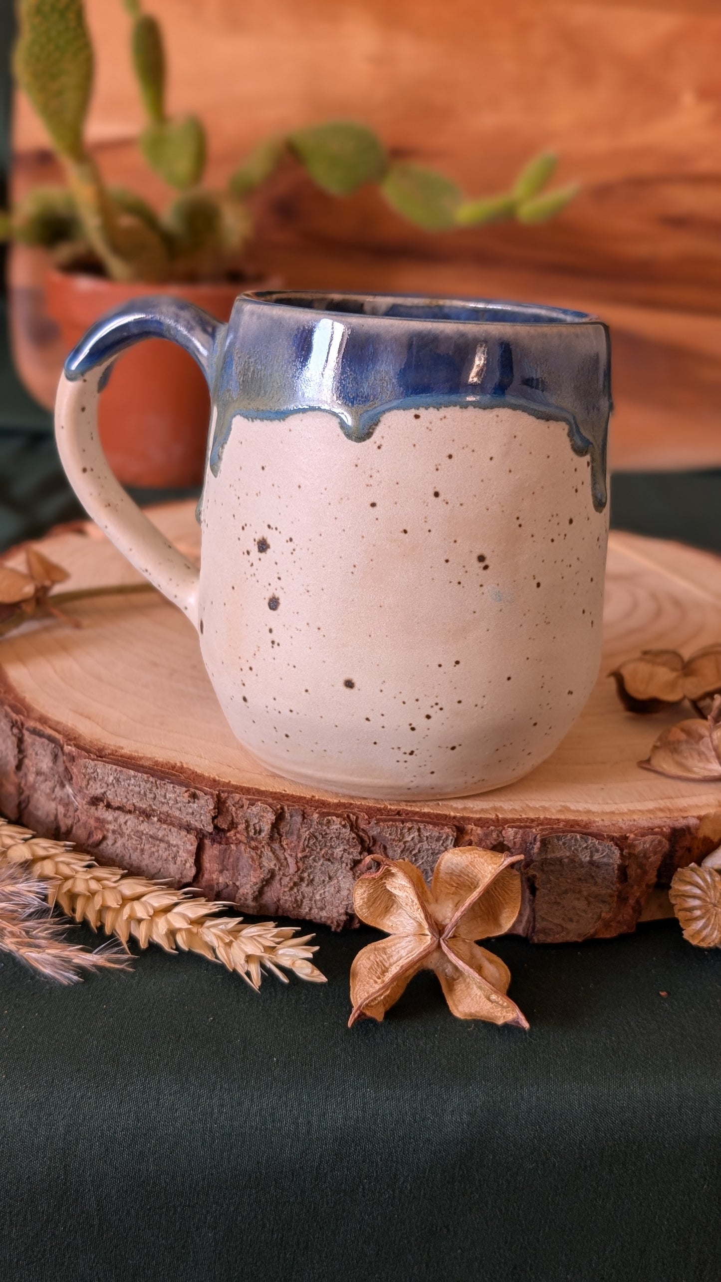 Corgi Speckled Mug with Drippy Glaze 2