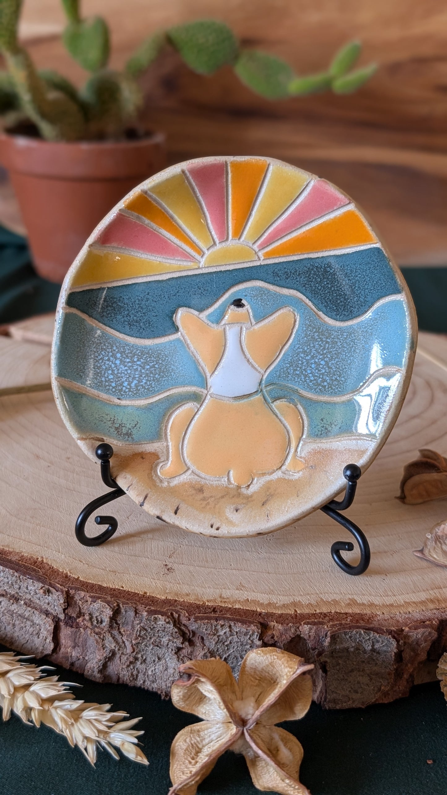 Corgi and Sunset Trinket Dish Small 2