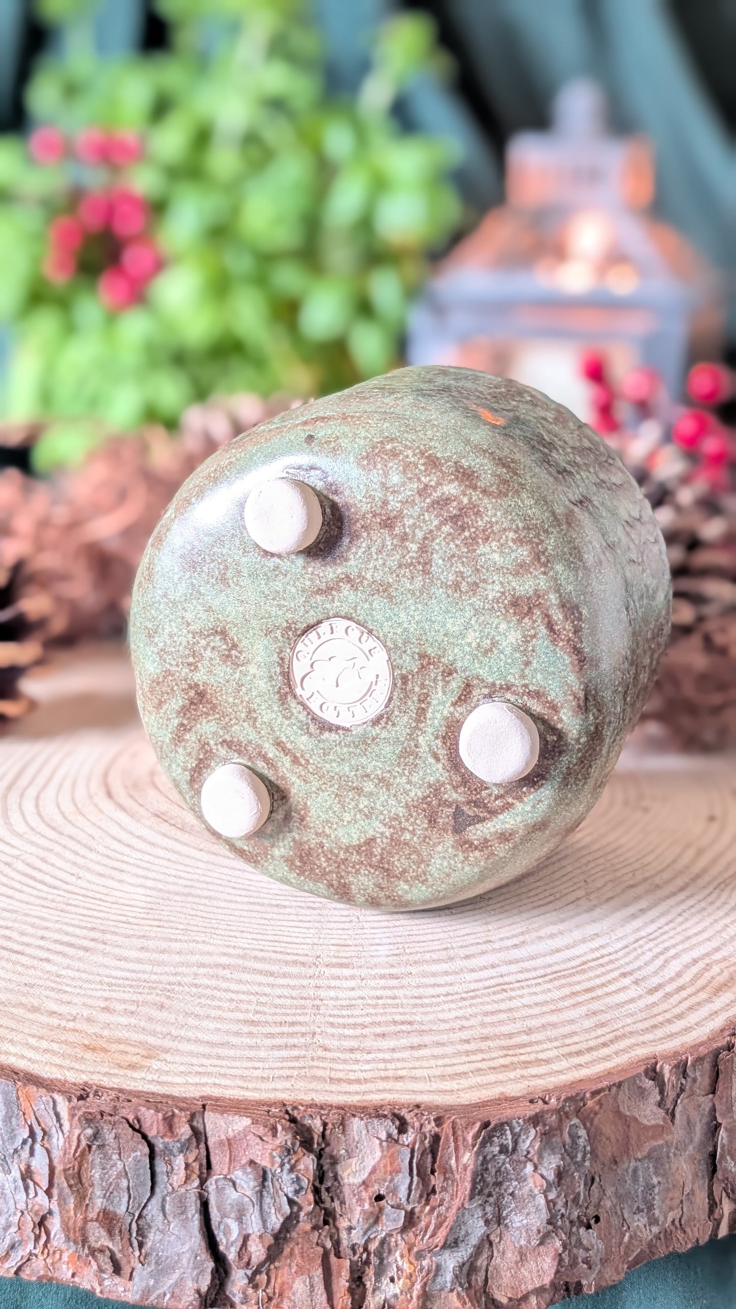 Three Legged Stoneware Bowl 3