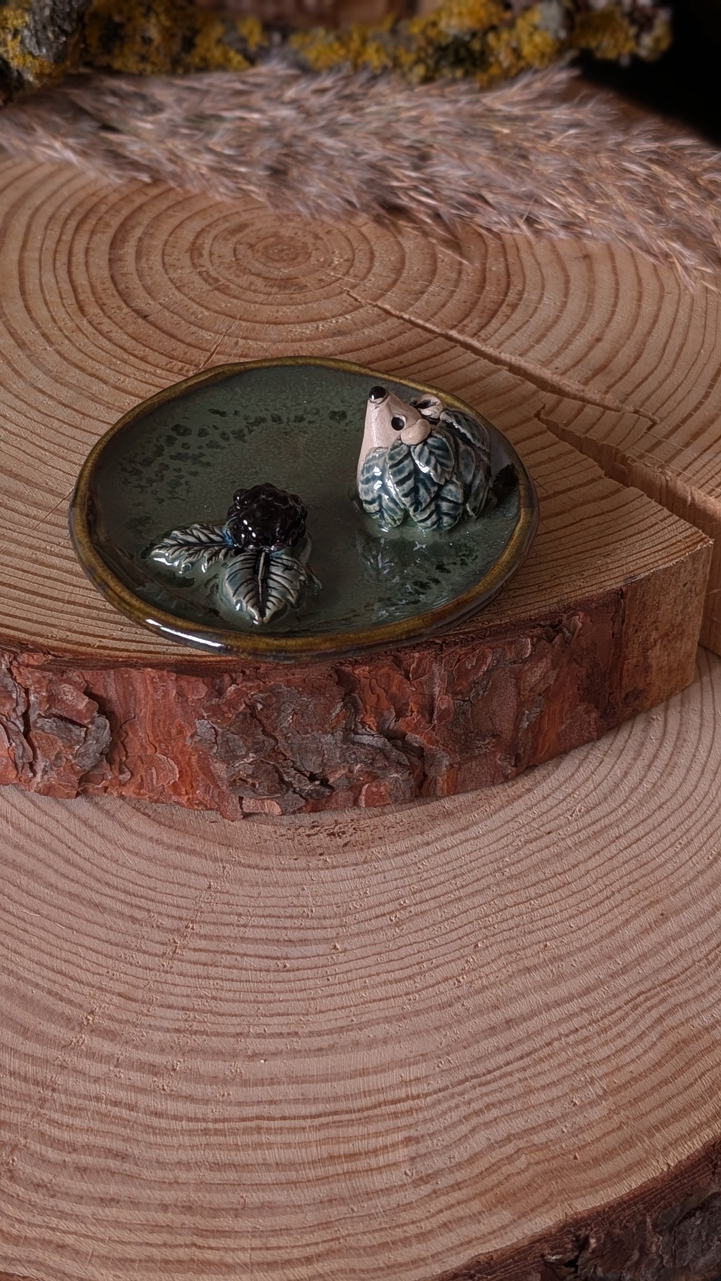 Oakling. Small Trinket Dish with Hedgehog, Jewellery Tray or Tealight Holder 6