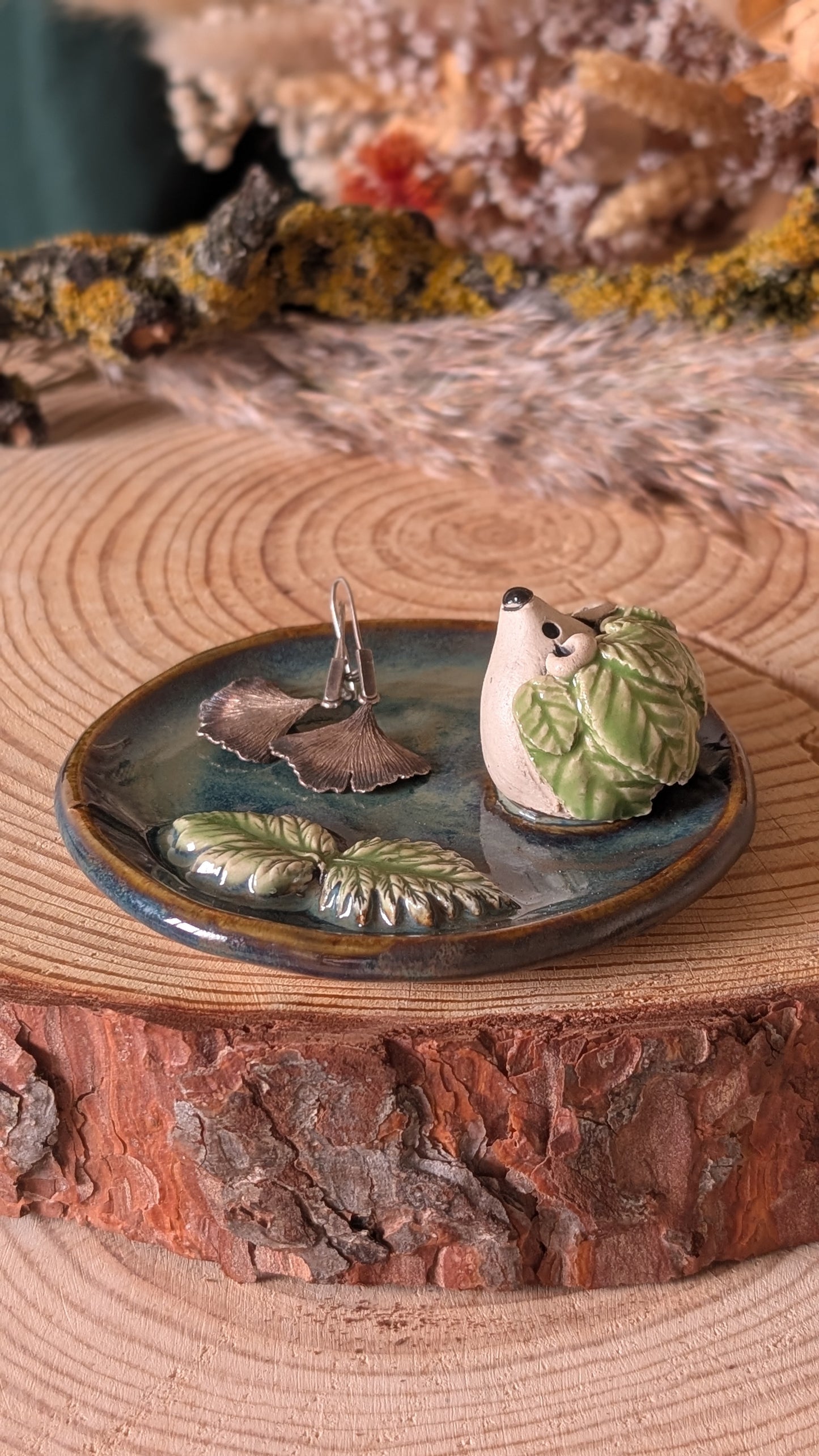 Oakling. Small Trinket Dish with Hedgehog, Jewellery Tray or Tealight Holder 8