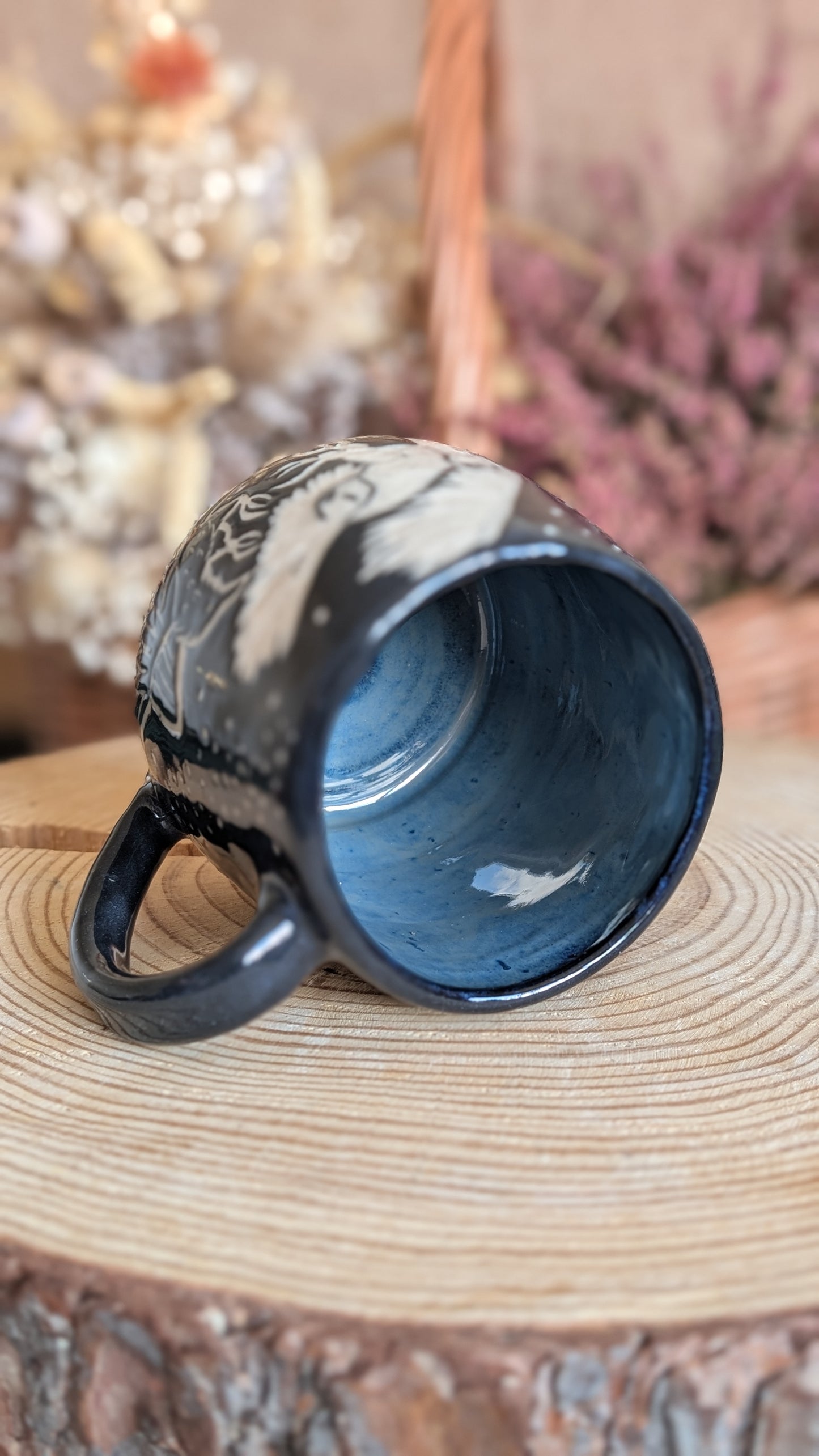 Whimsical Creature Sgraffito Mug No4