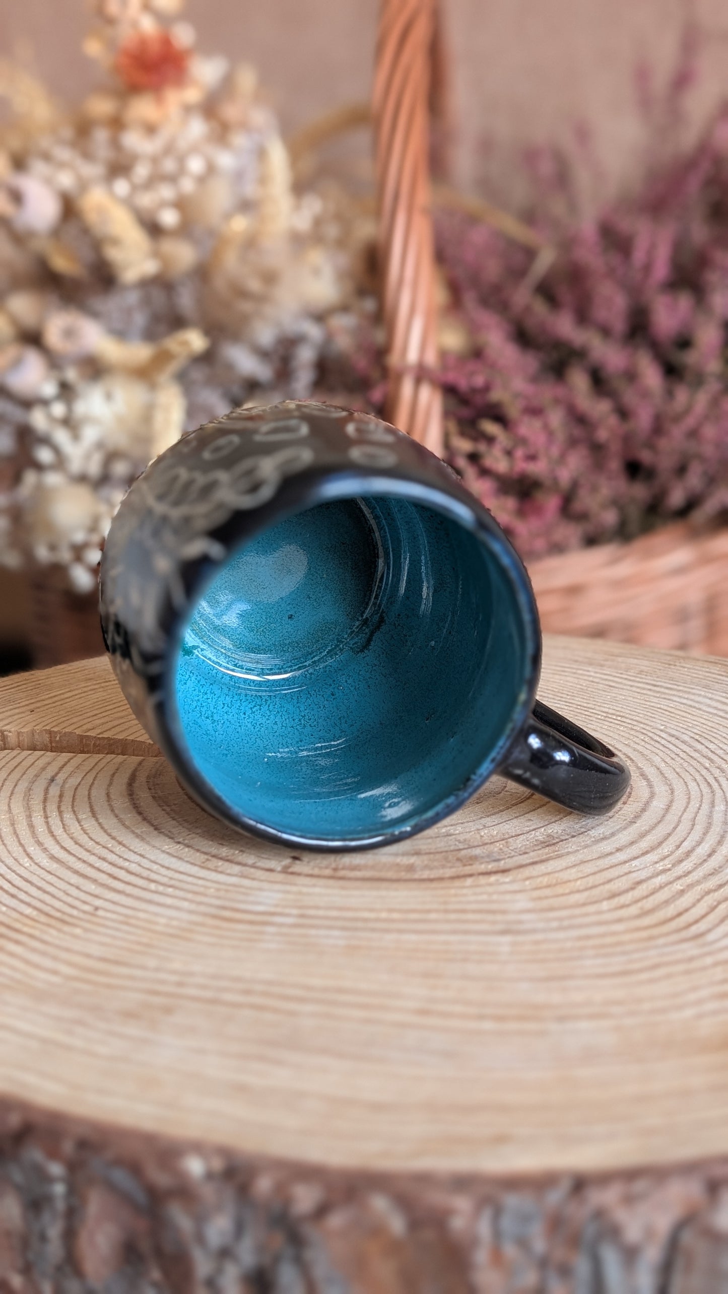 Whimsical Creature Sgraffito Mug No14