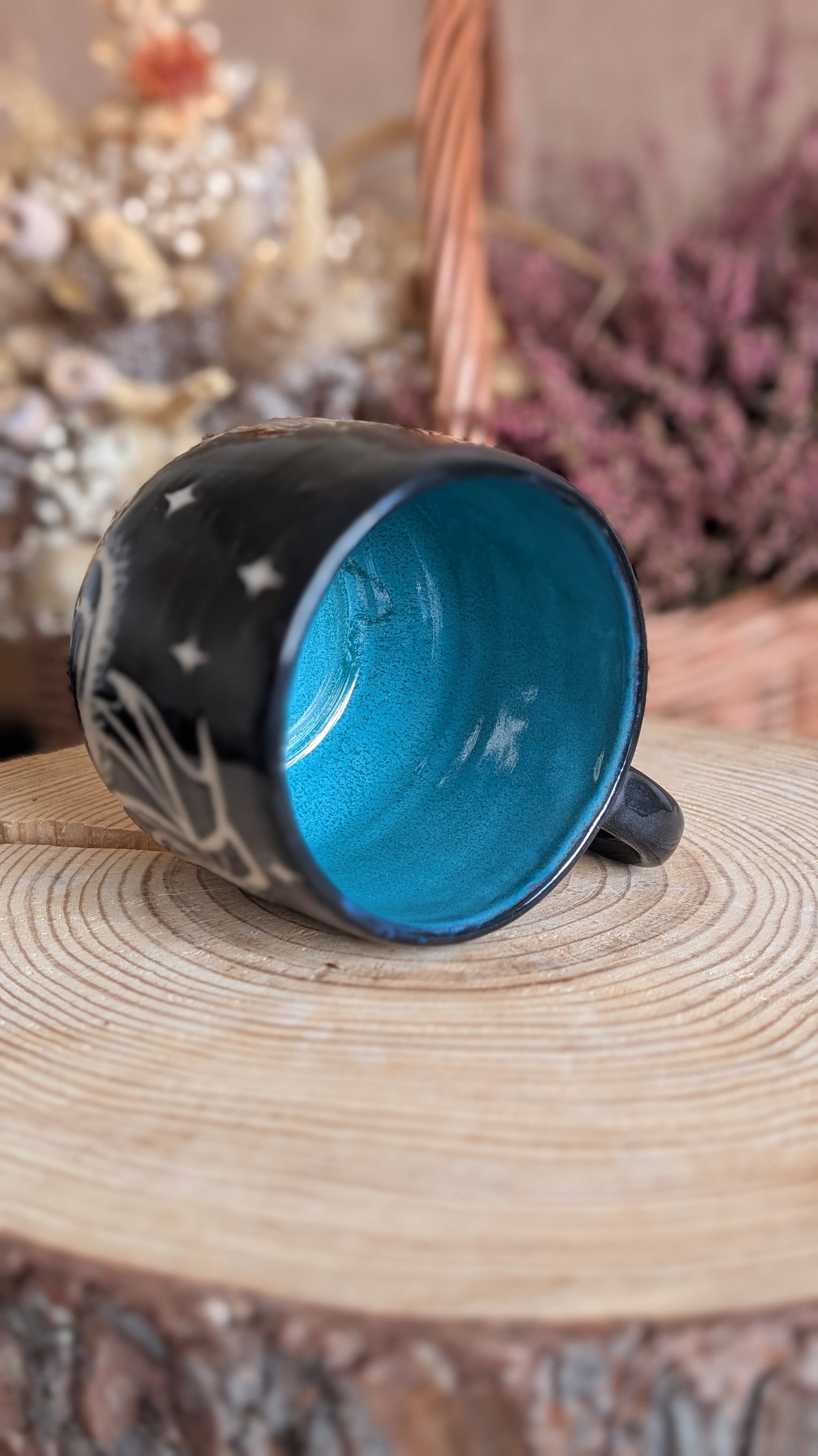 Whimsical Creature Sgraffito Mug No15