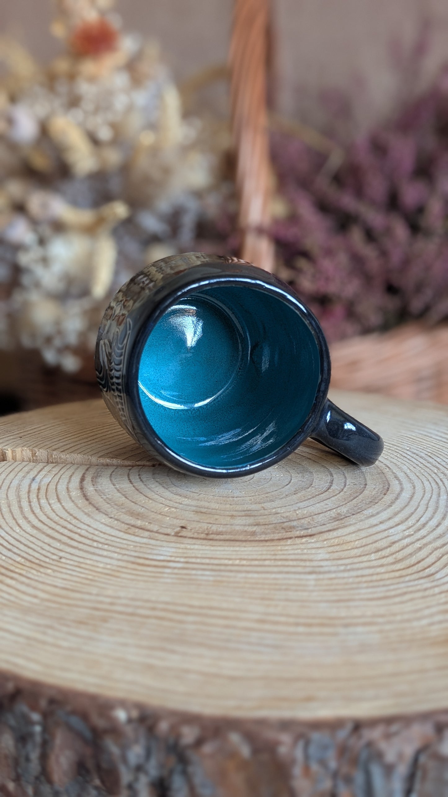 Whimsical Creature Sgraffito Mug No13