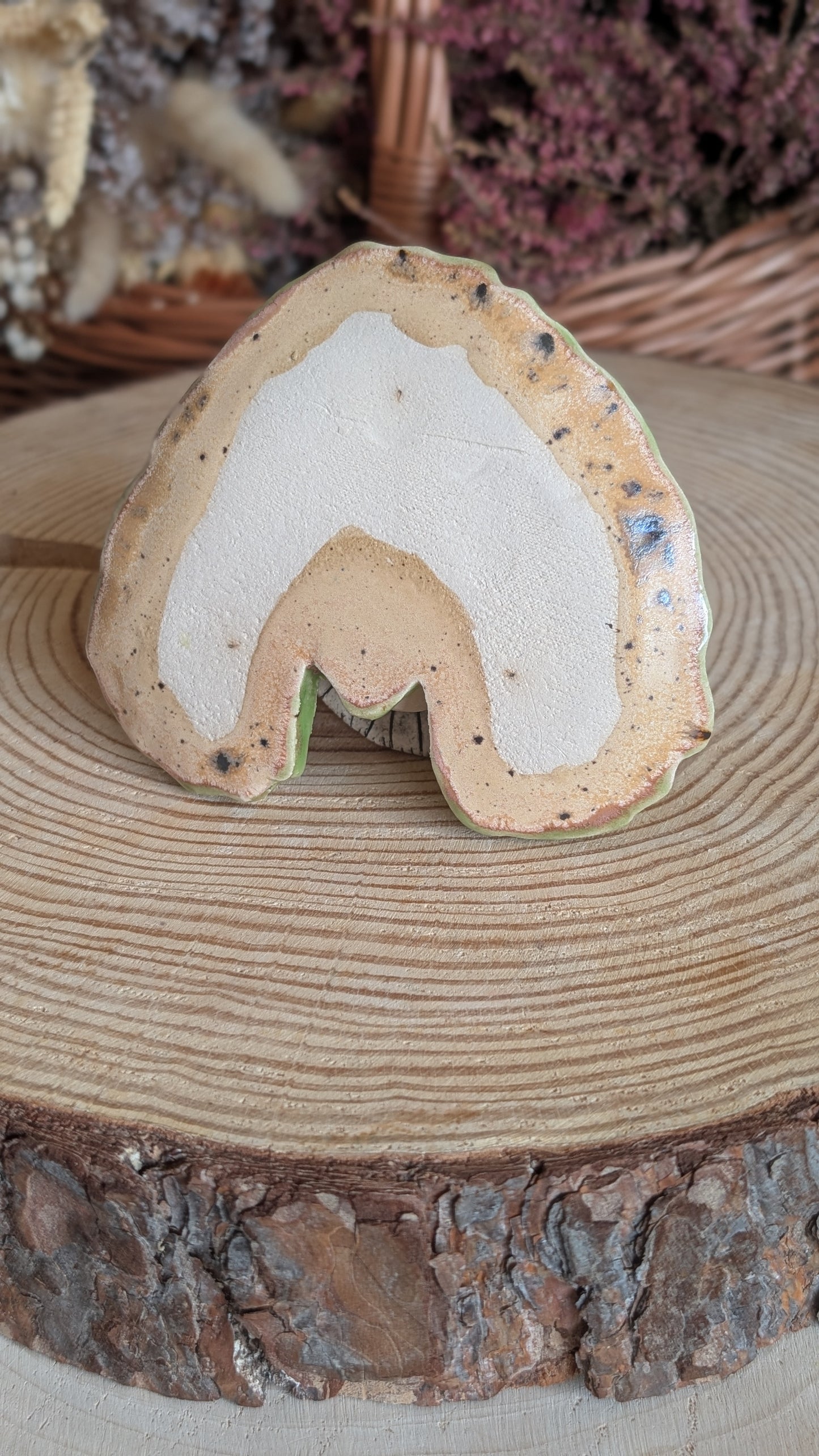 Small Trinket Dish with Mushroom, Jewellery Tray or Tealight Holder 26