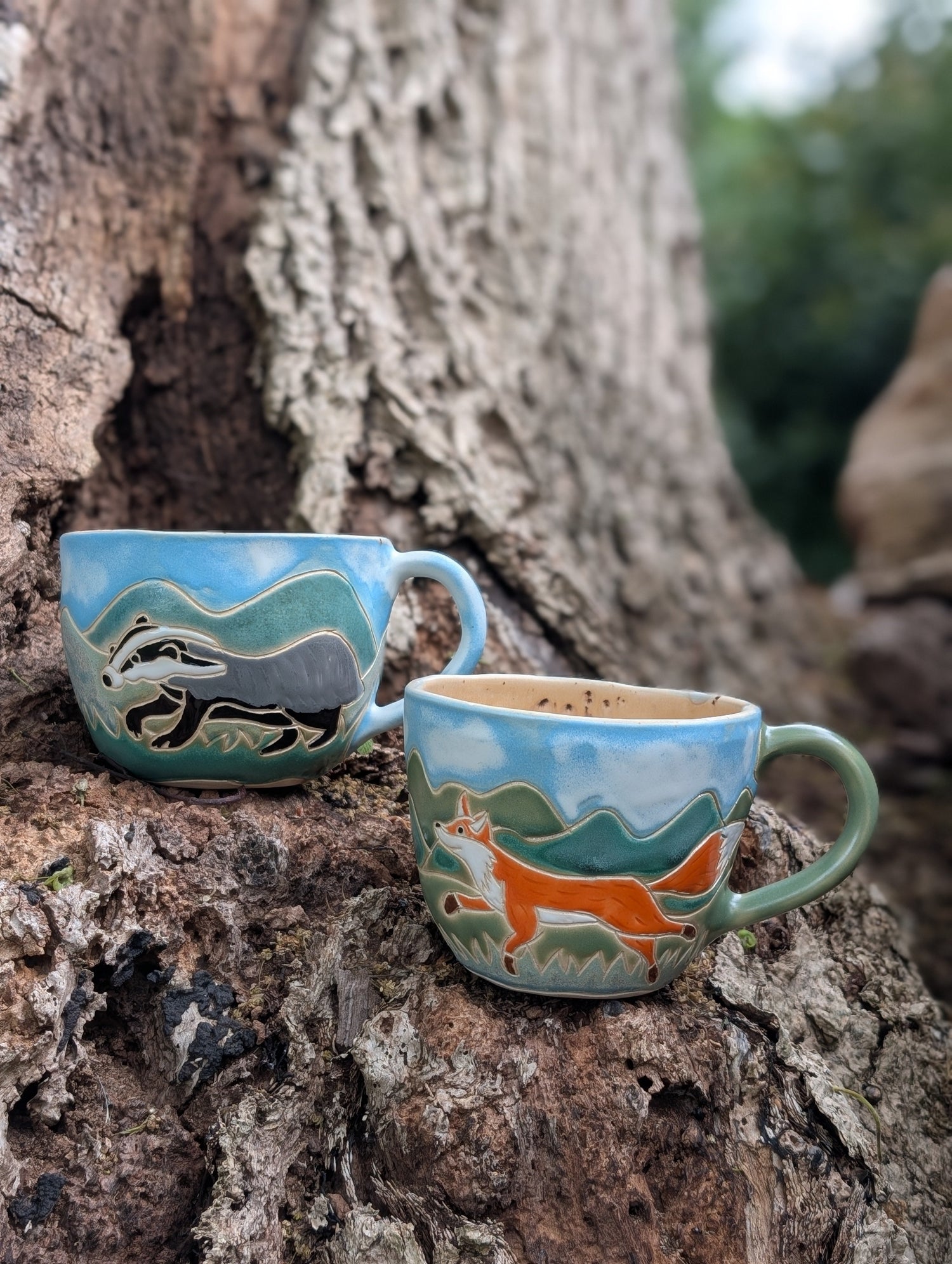 Large Carved Cups