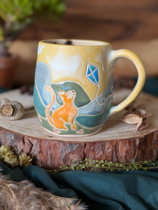 Cat and Kite Mug
