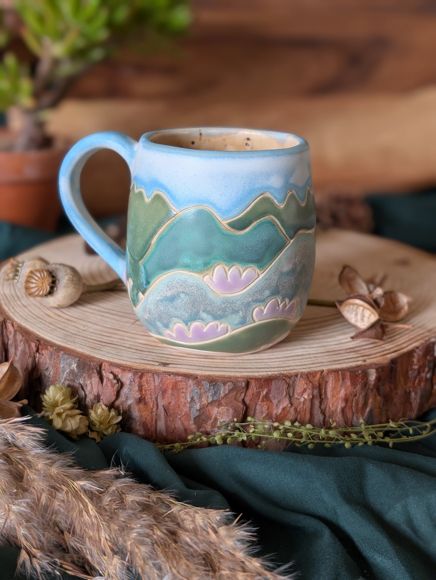 Bull Terrier and a Mountain Lake Mug