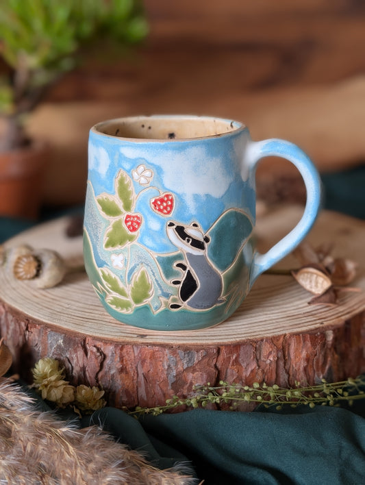 Badger and Wild Strawberry Mug