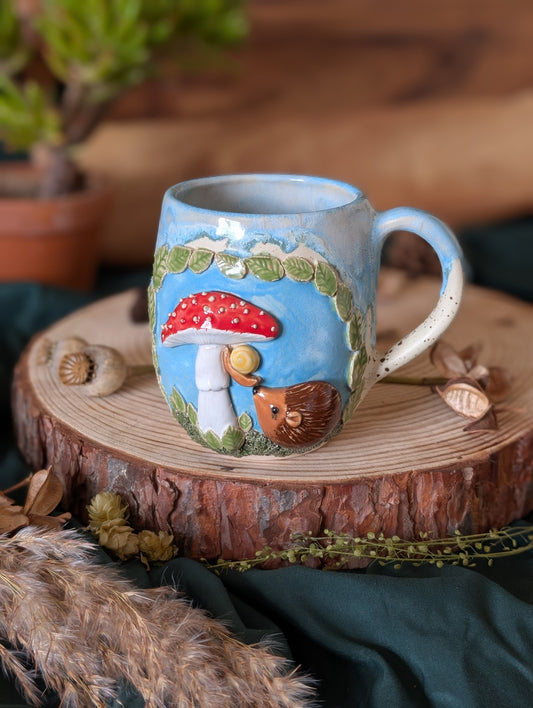 Hedgehog, Snail and Fly Agaric Mug