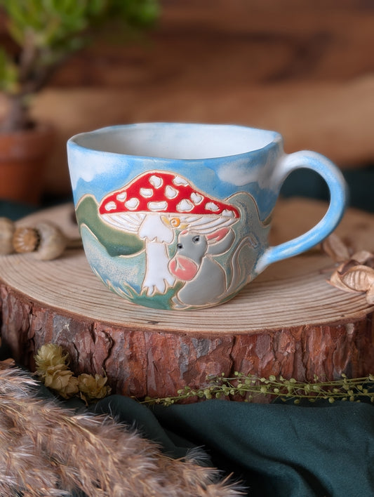 Mouse, Snail and Fly Agaric Large Cup