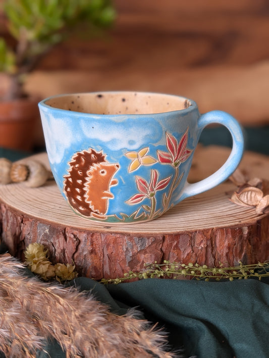 Hedgehog, Butterfly and Meadow Large Cup