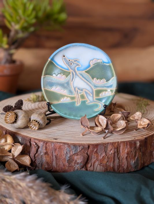 Sitting Greyhound Trinket Dish Small