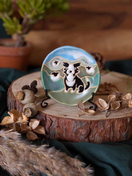 Border Collie Trinket Dish Small 2