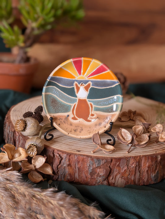Corgi and Sunset Trinket Dish Small 2