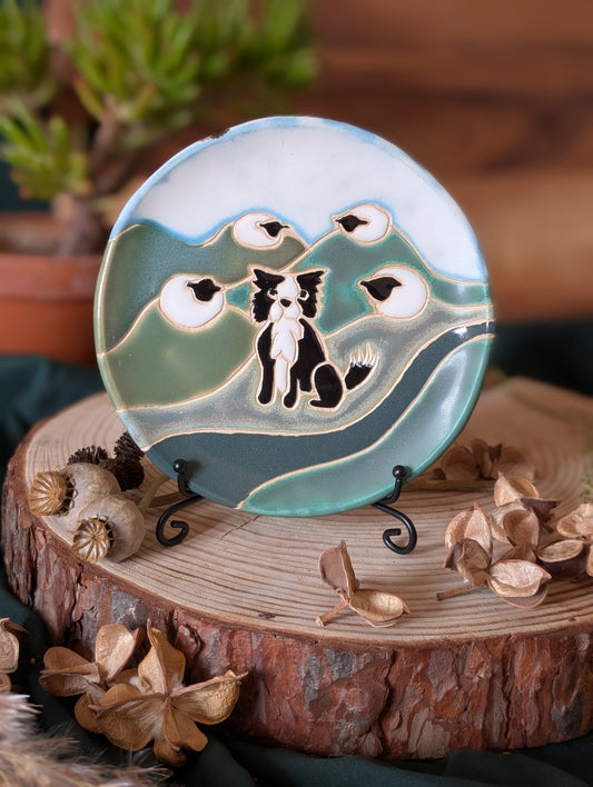 Border Collie Trinket Dish Large