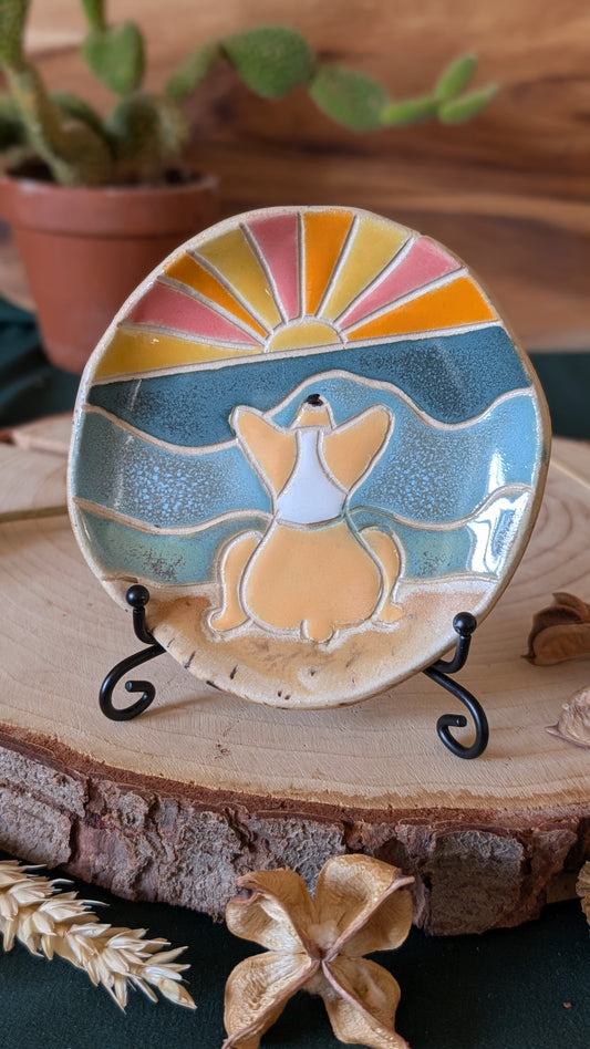 Corgi and Sunset Trinket Dish Small 2