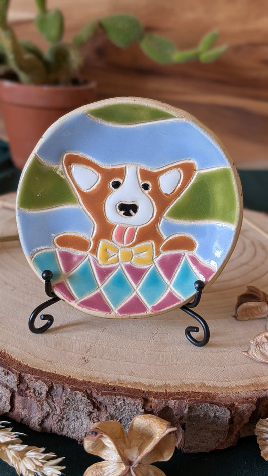 Corgi and Bowtie Trinket Dish Small