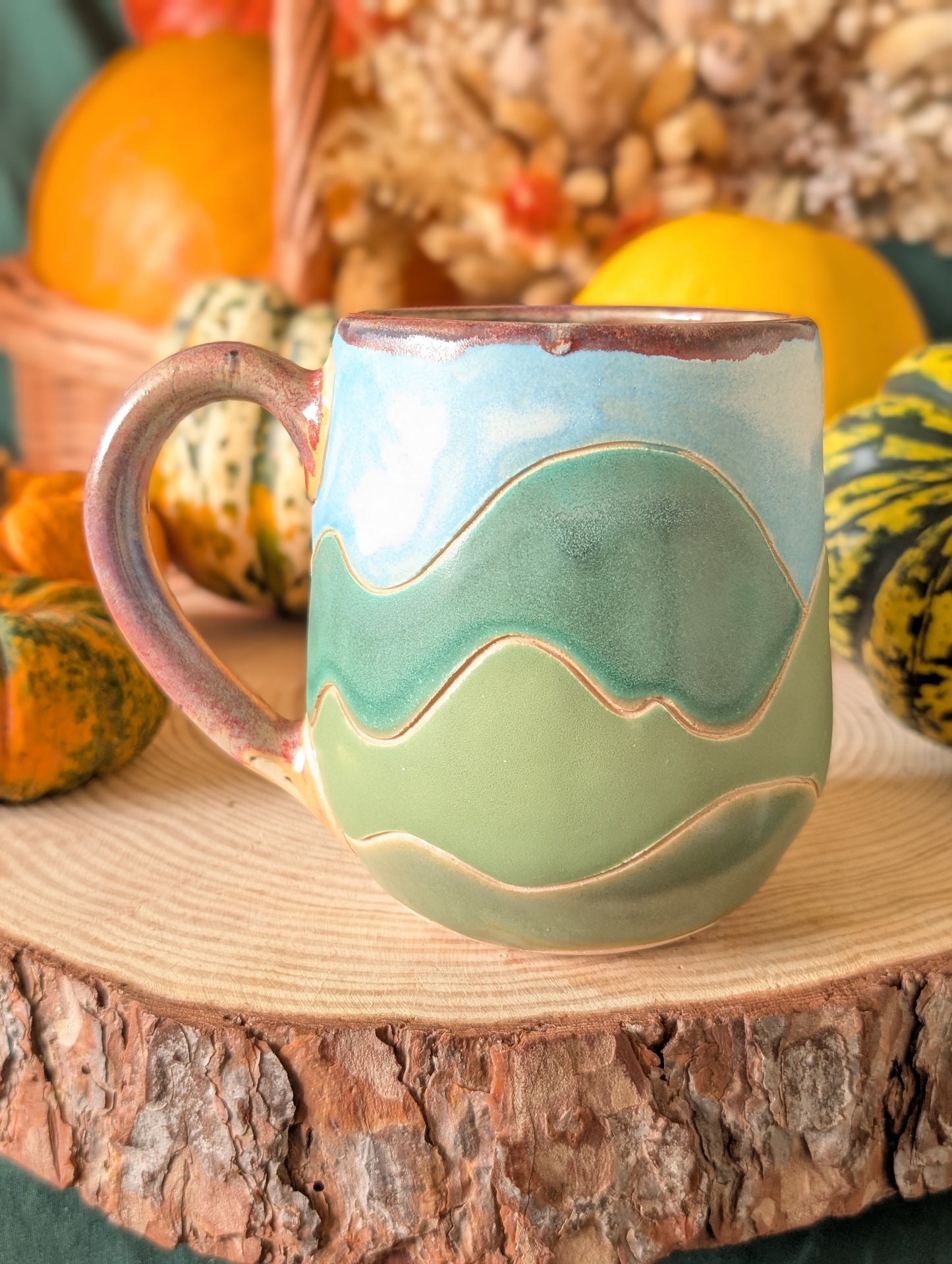 Handmade Autumn Hare Mug – Woodland Pottery NO6