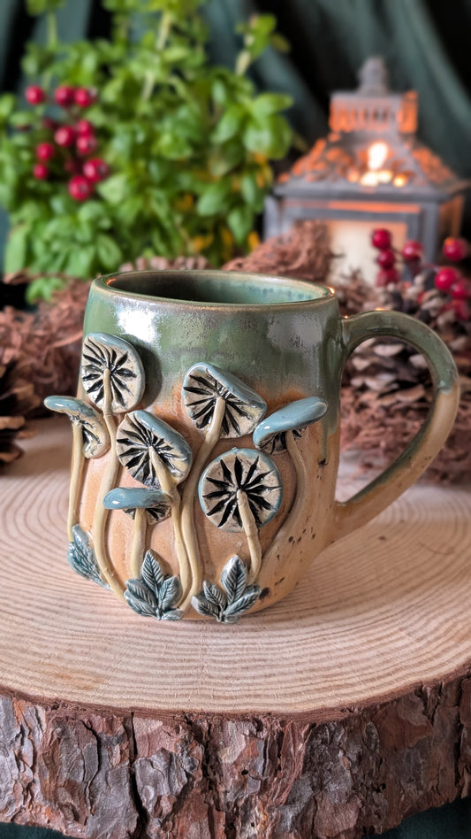 Handmade Mushroom Mug, One of a Kind Cottagecore Ceramic 3