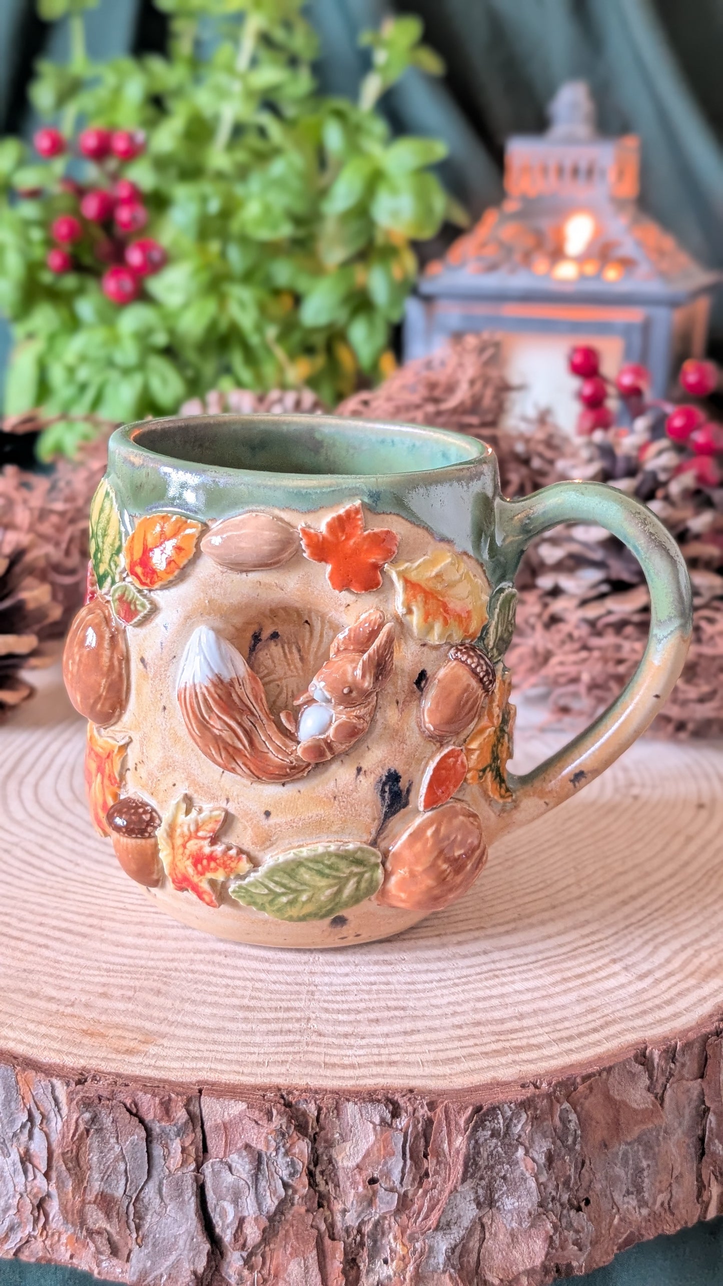 Unique Handmade Squirrel Mug