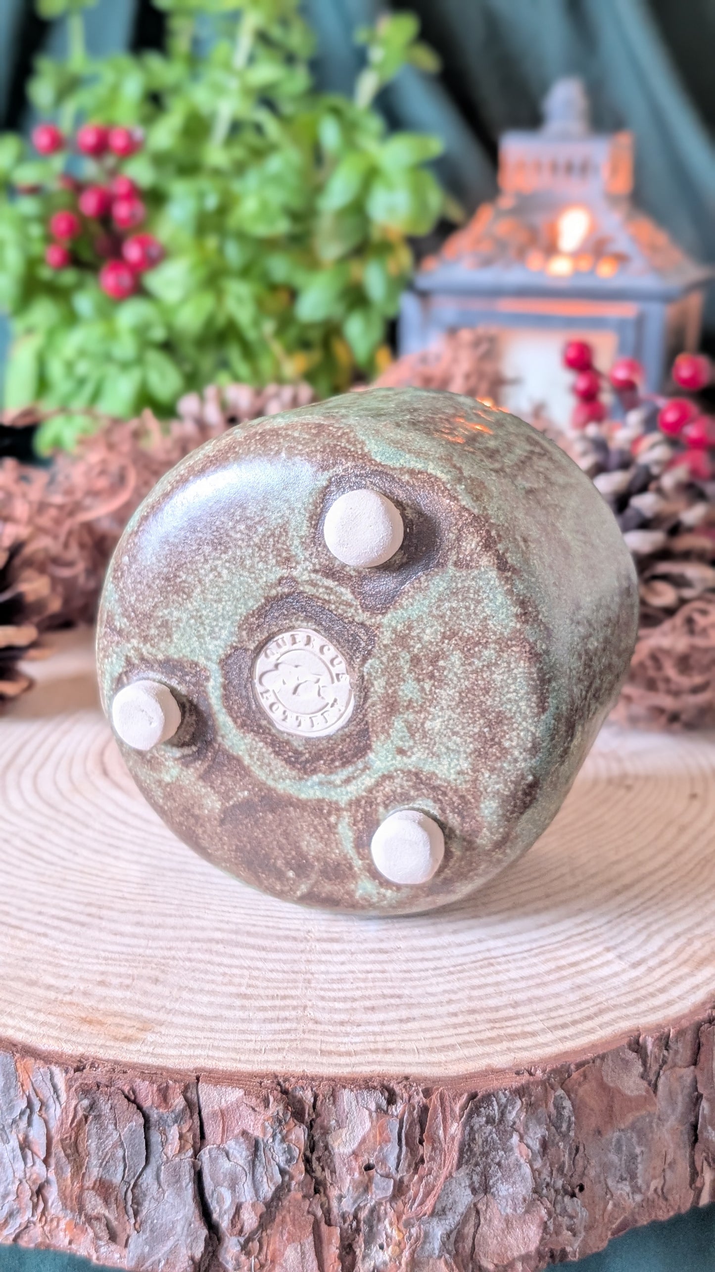 Three Legged Stoneware Bowl 1