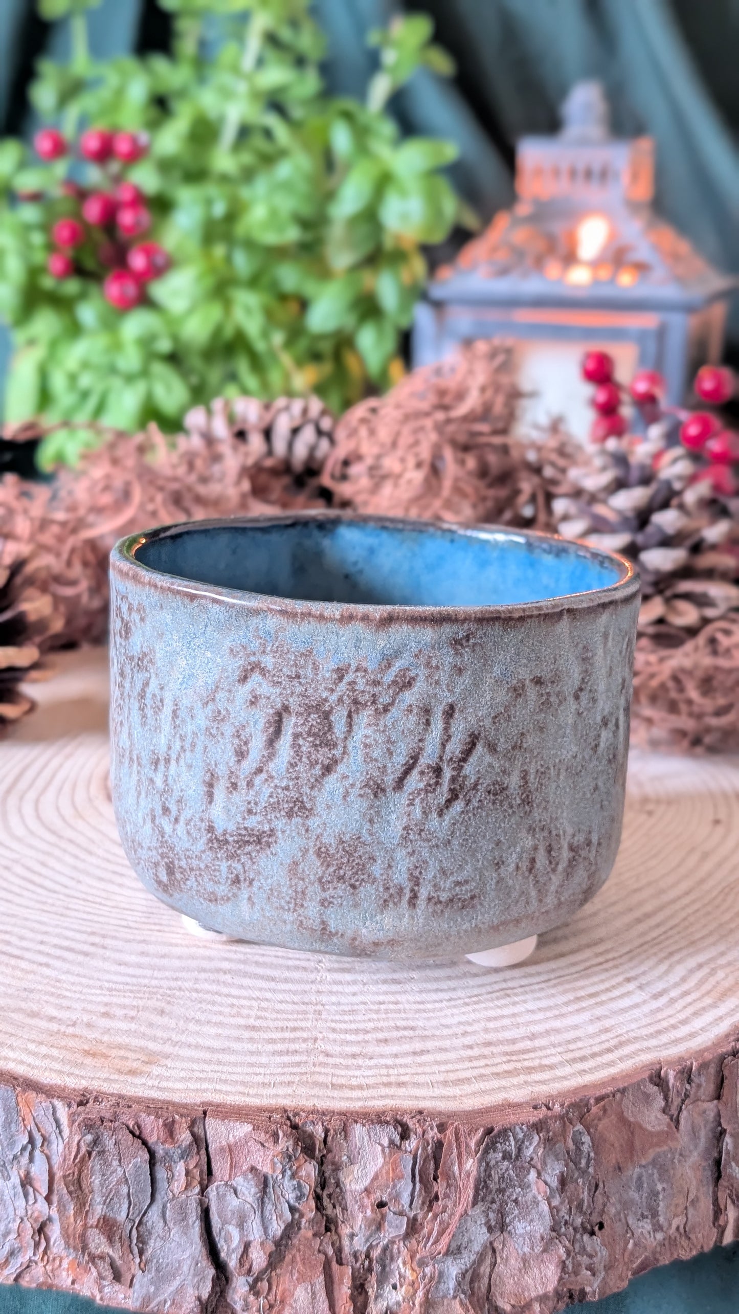 Three Legged Stoneware Bowl 2