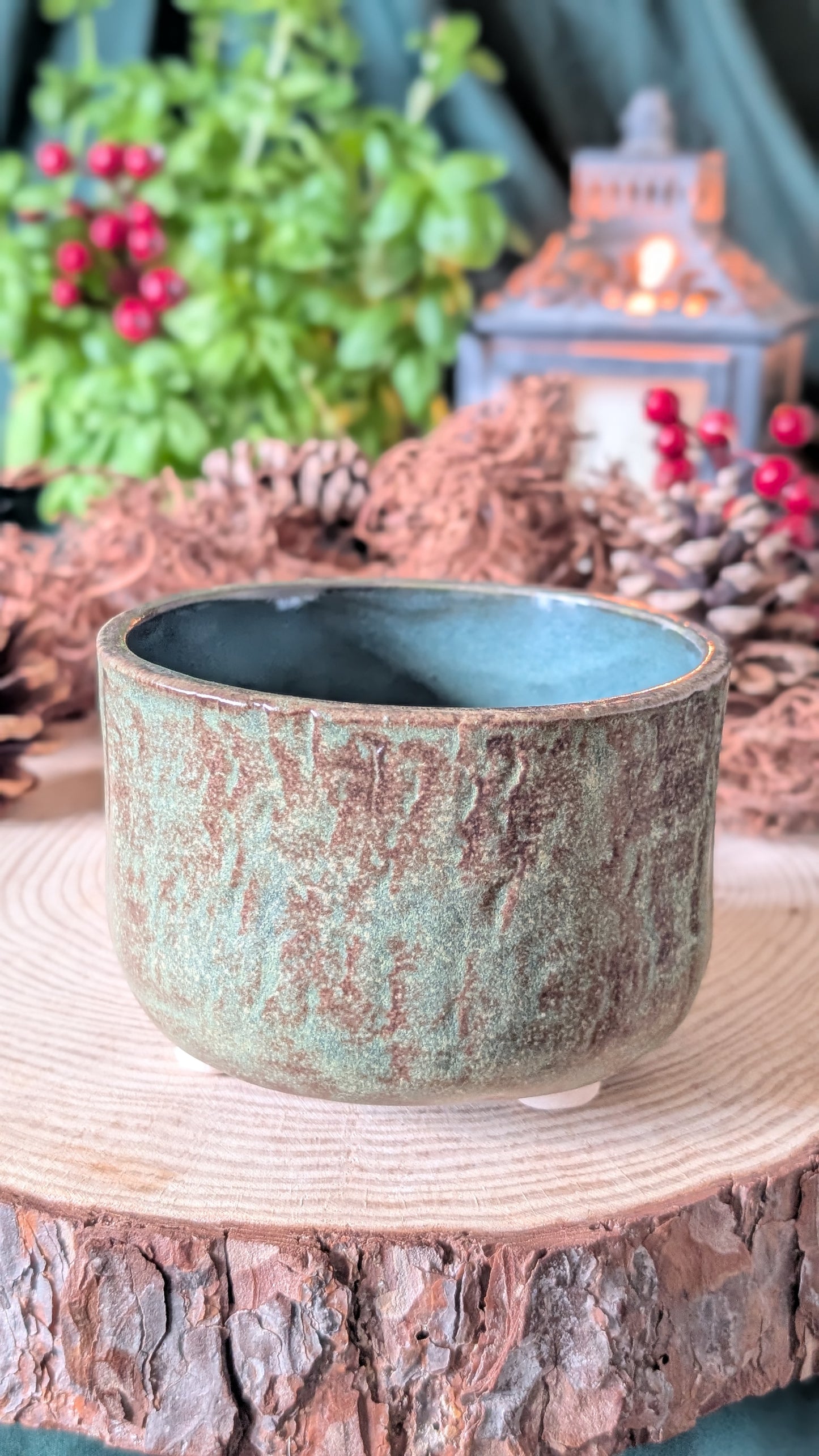 Three Legged Stoneware Bowl 3