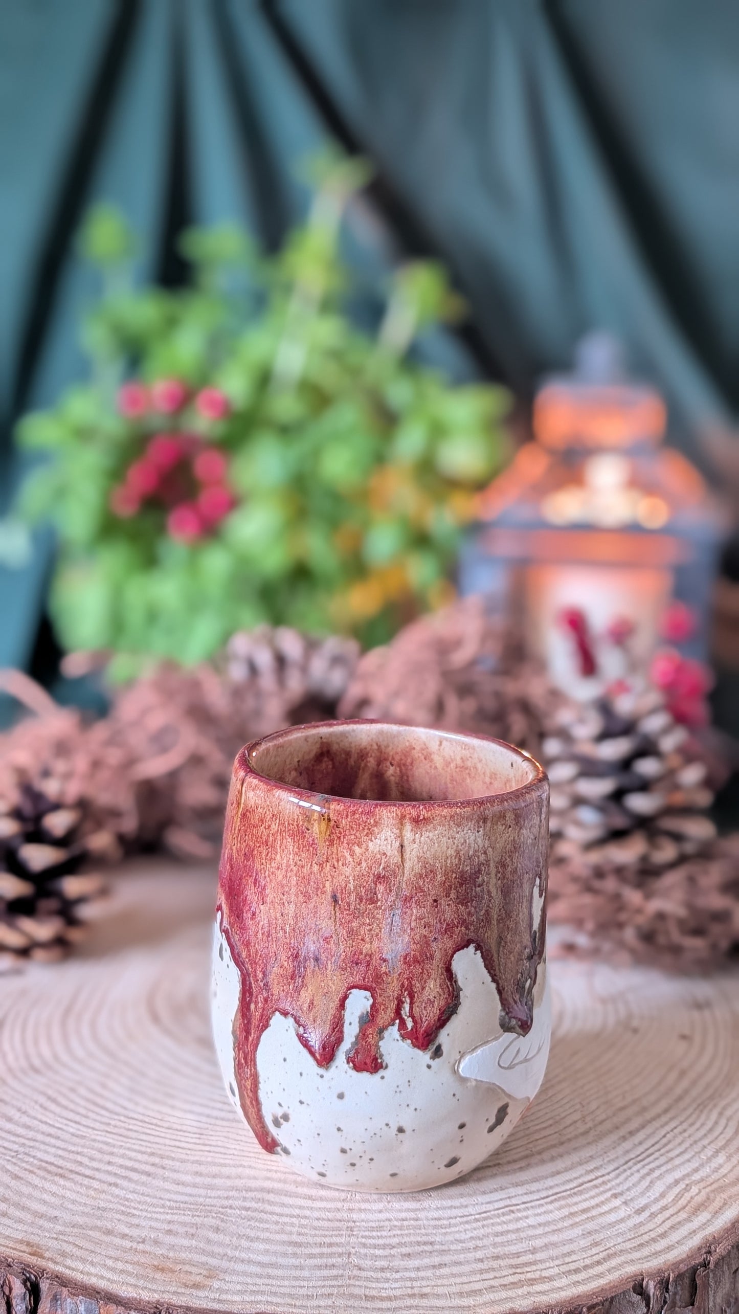 Handmade Goose and Gosling Mug