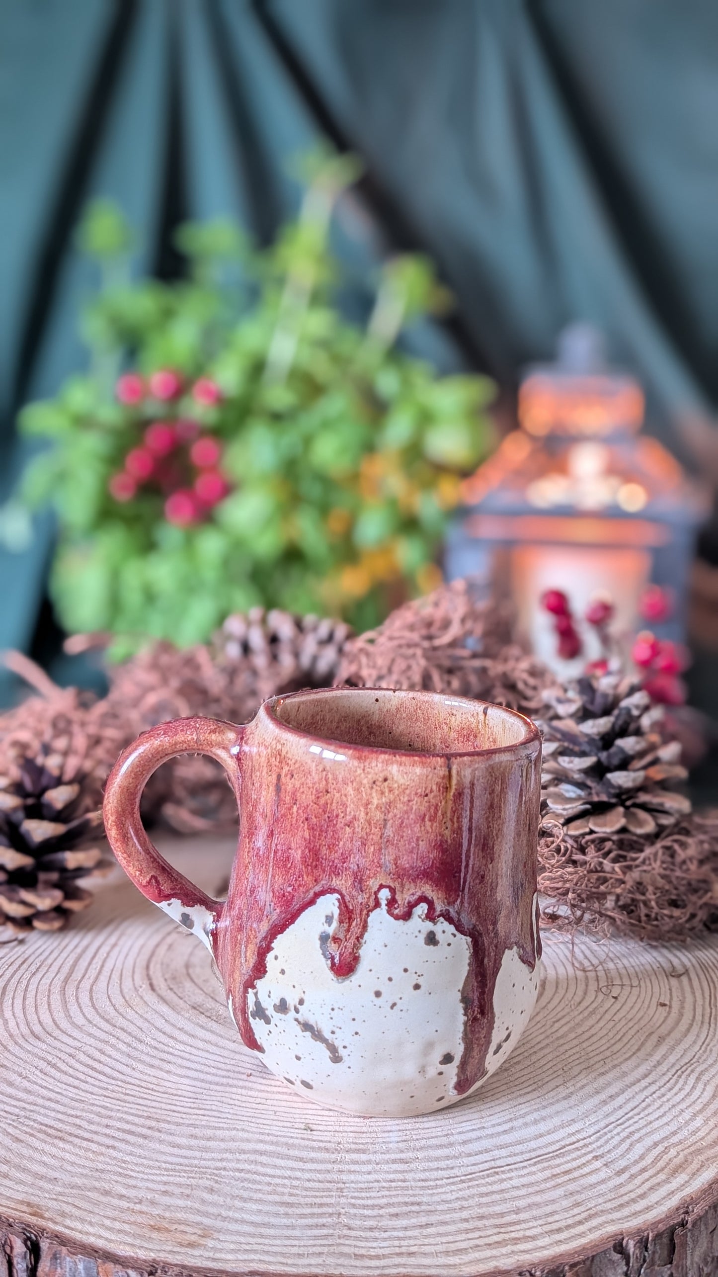 Handmade Goose and Gosling Mug