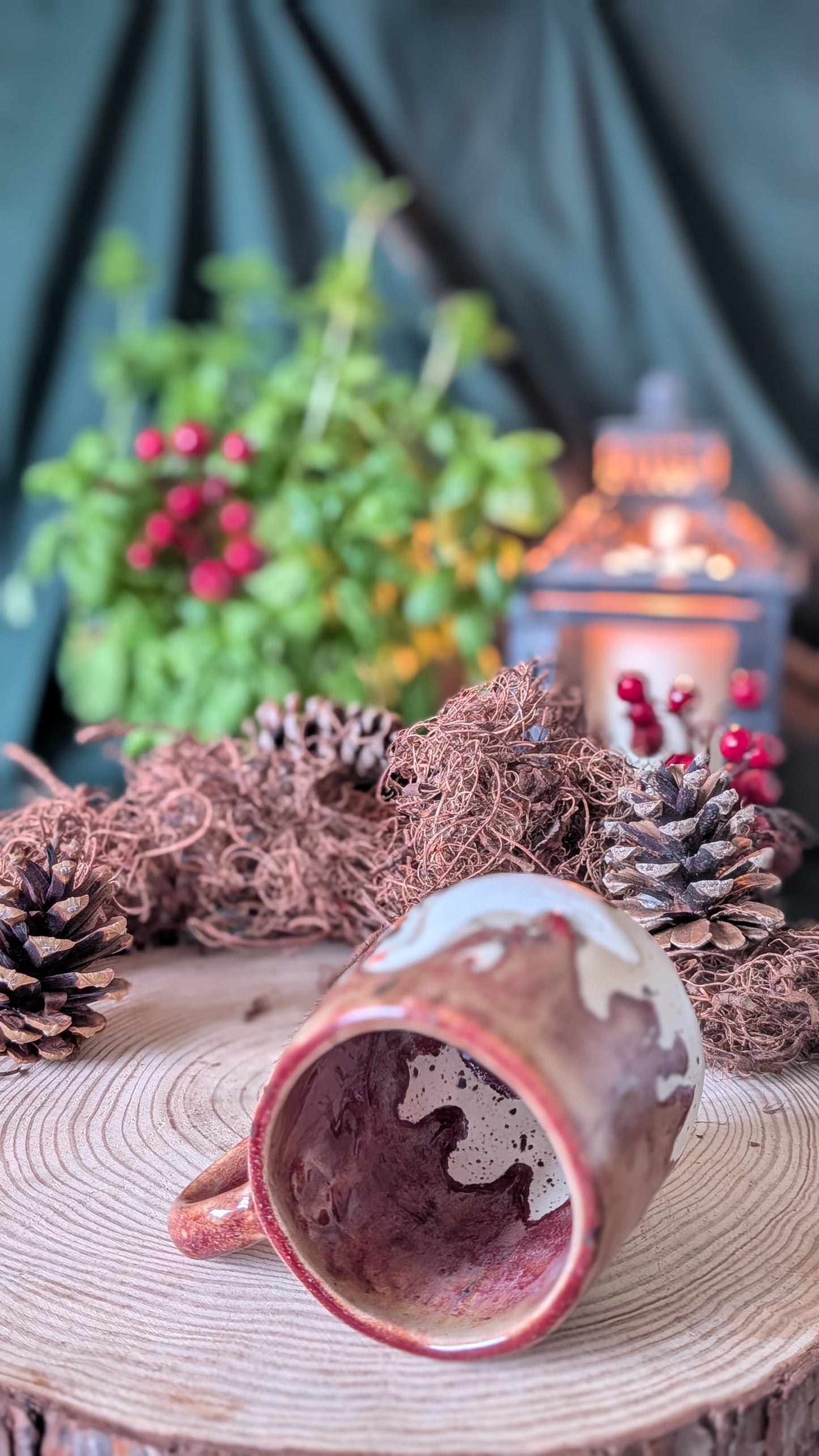 Handmade Goose and Gosling Mug