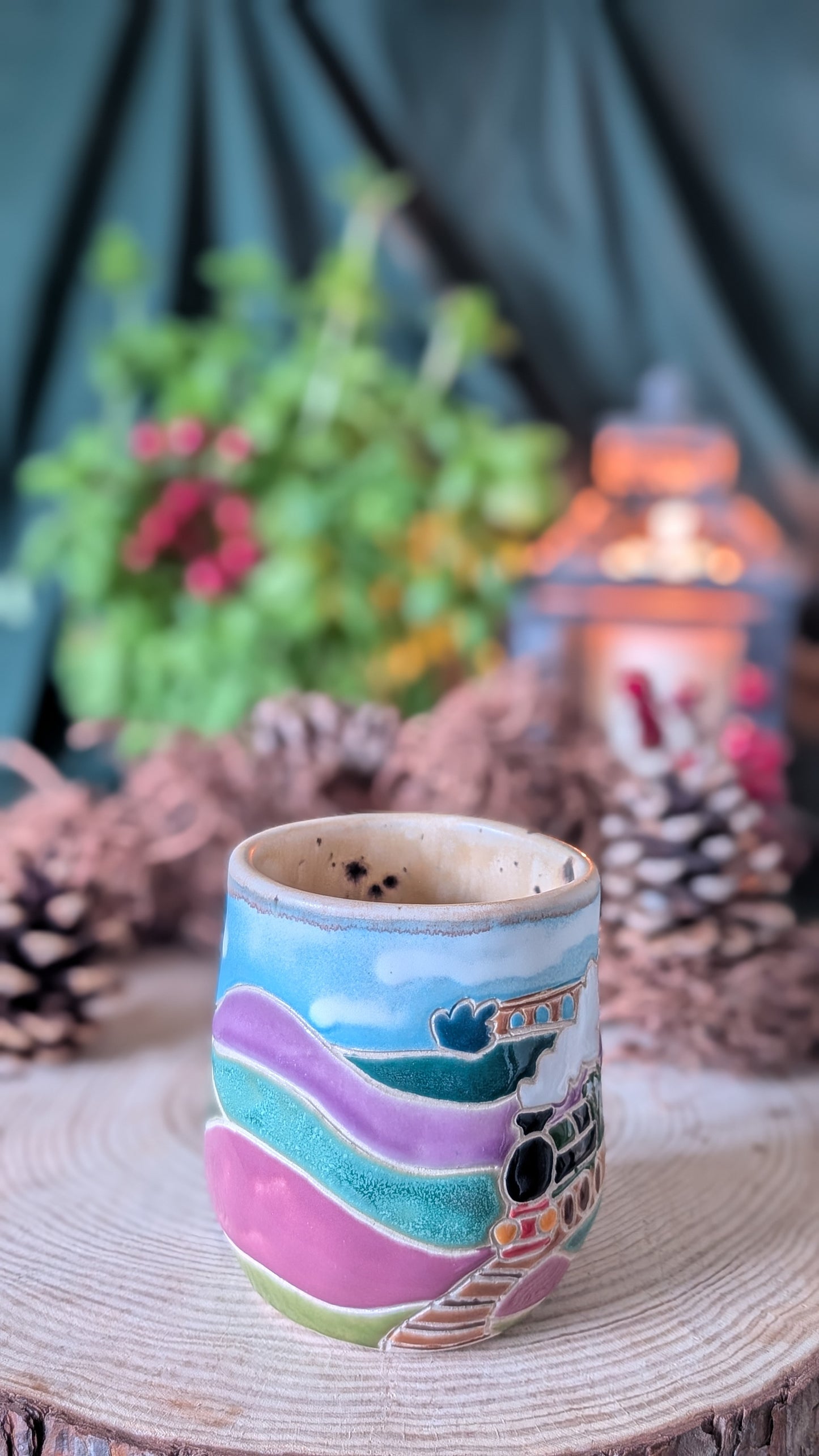 Handmade Steam Train in the Yorkshire Moors Mug