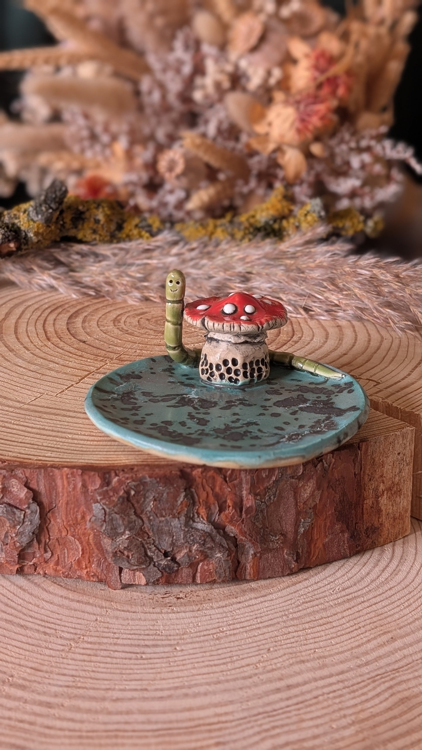 Shroomling. Small Trinket Dish with Mushroom, Jewellery Tray or Tealight Holder 10