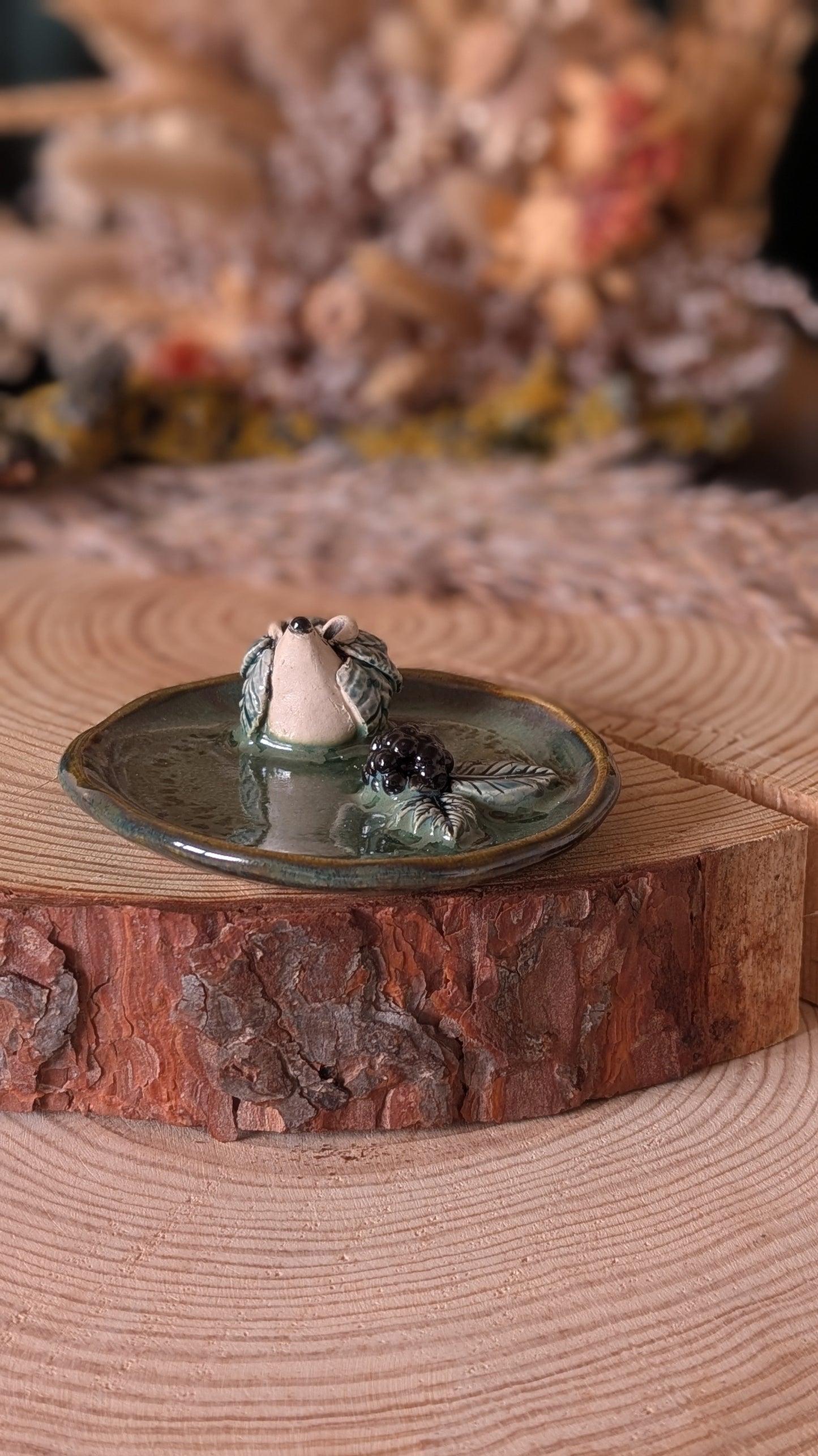 Oakling. Small Trinket Dish with Hedgehog, Jewellery Tray or Tealight Holder 6