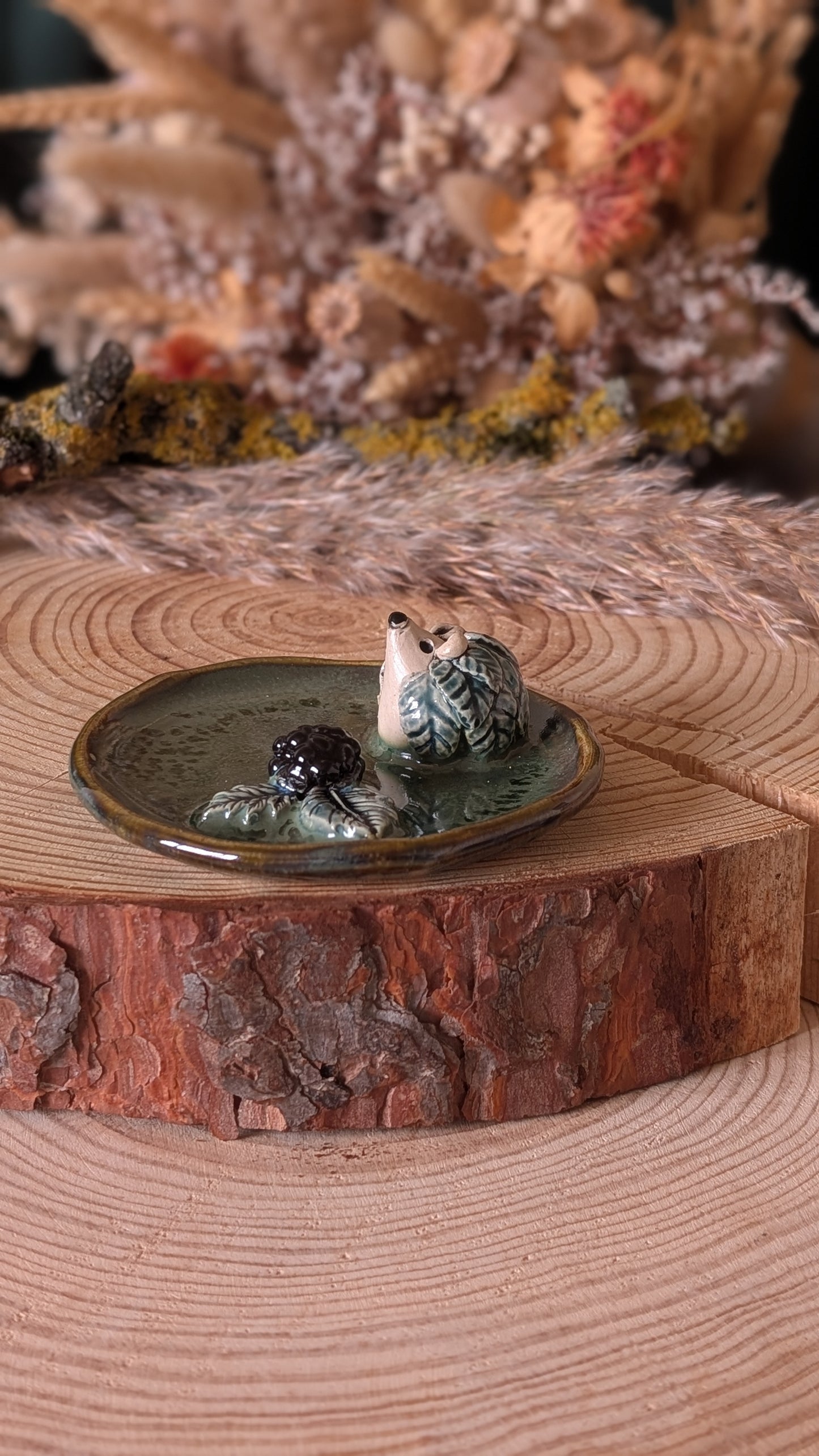 Oakling. Small Trinket Dish with Hedgehog, Jewellery Tray or Tealight Holder 6