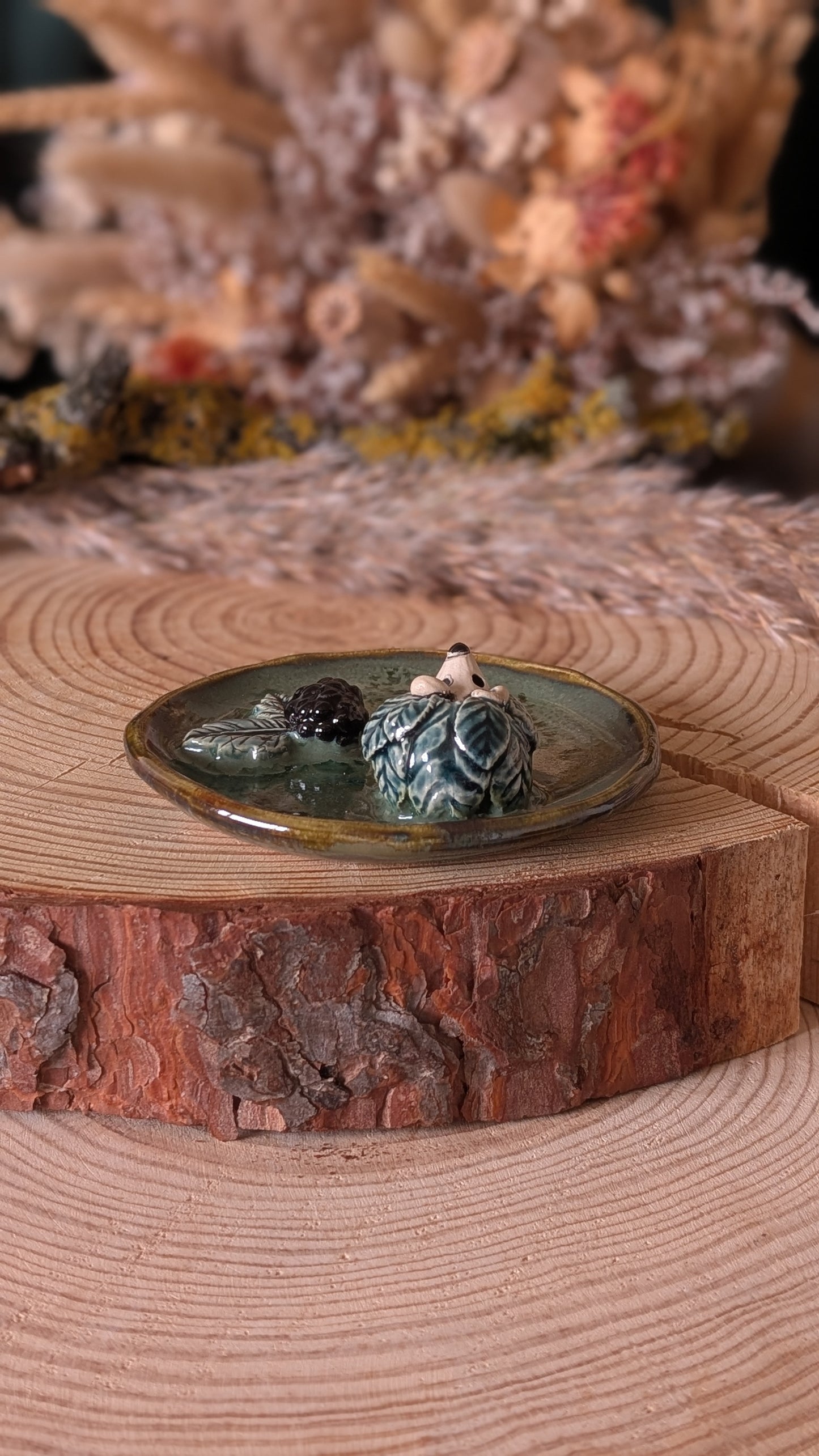 Oakling. Small Trinket Dish with Hedgehog, Jewellery Tray or Tealight Holder 6