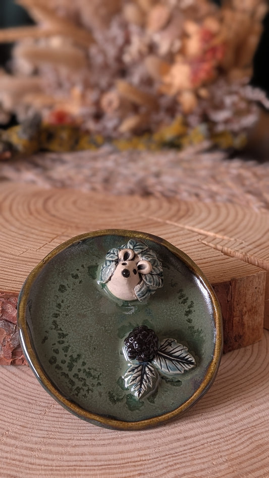 Oakling. Small Trinket Dish with Hedgehog, Jewellery Tray or Tealight Holder 6