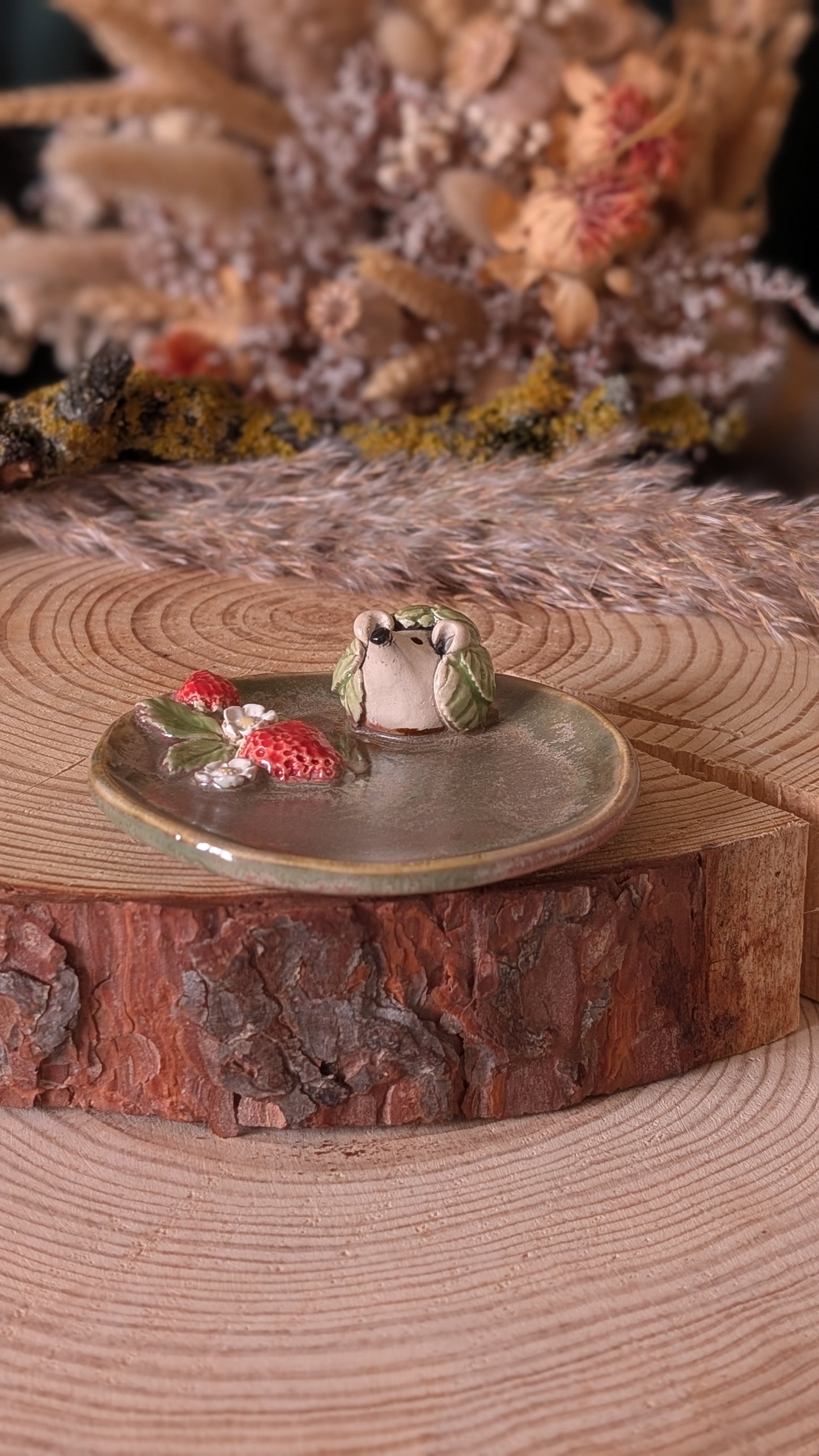 Oakling. Small Trinket Dish with Hedgehog, Jewellery Tray or Tealight Holder 7