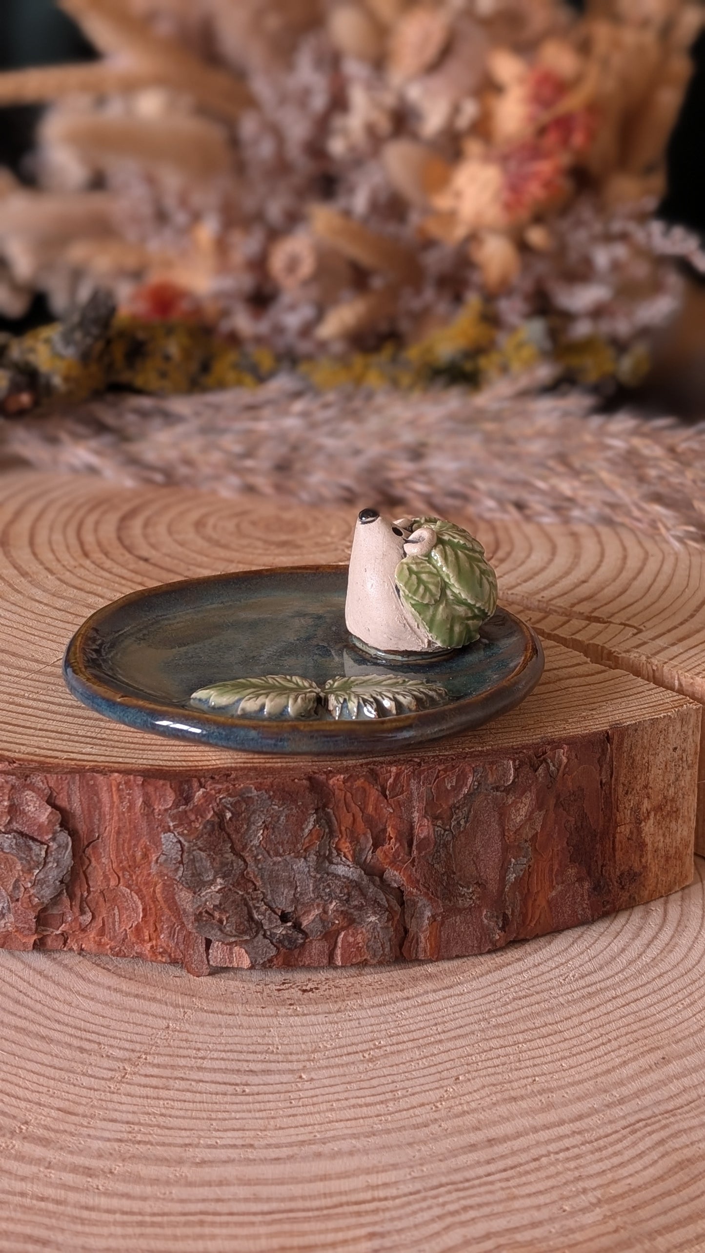 Oakling. Small Trinket Dish with Hedgehog, Jewellery Tray or Tealight Holder 8