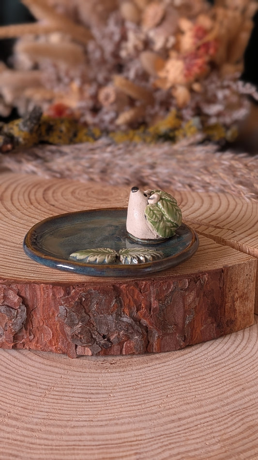 Oakling. Small Trinket Dish with Hedgehog, Jewellery Tray or Tealight Holder 8