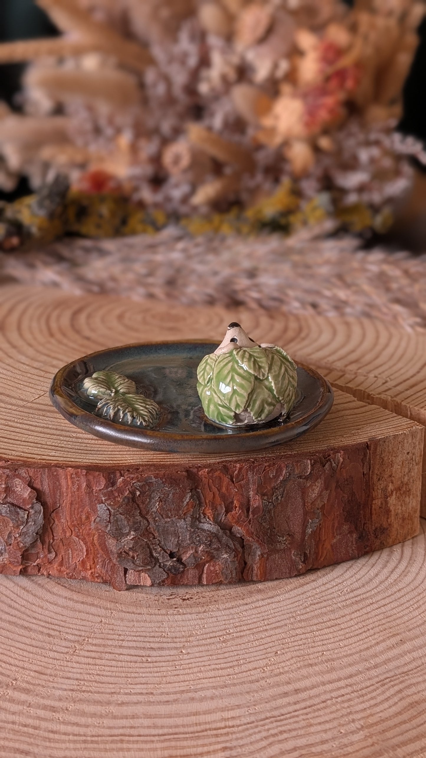 Oakling. Small Trinket Dish with Hedgehog, Jewellery Tray or Tealight Holder 8