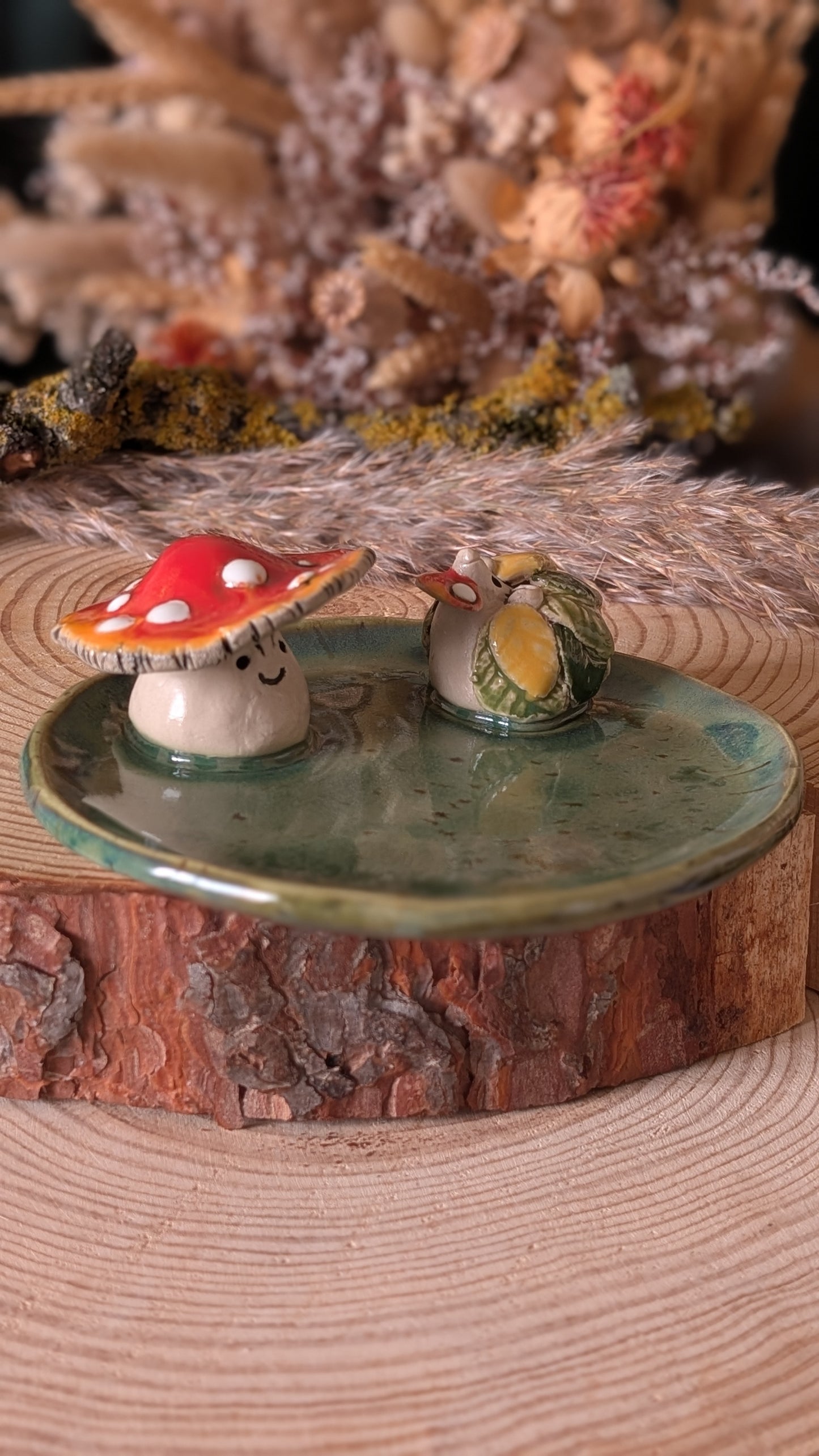 Shroomling. Large Trinket Dish with Mushroom, Jewellery Tray or Tealight Holder 4